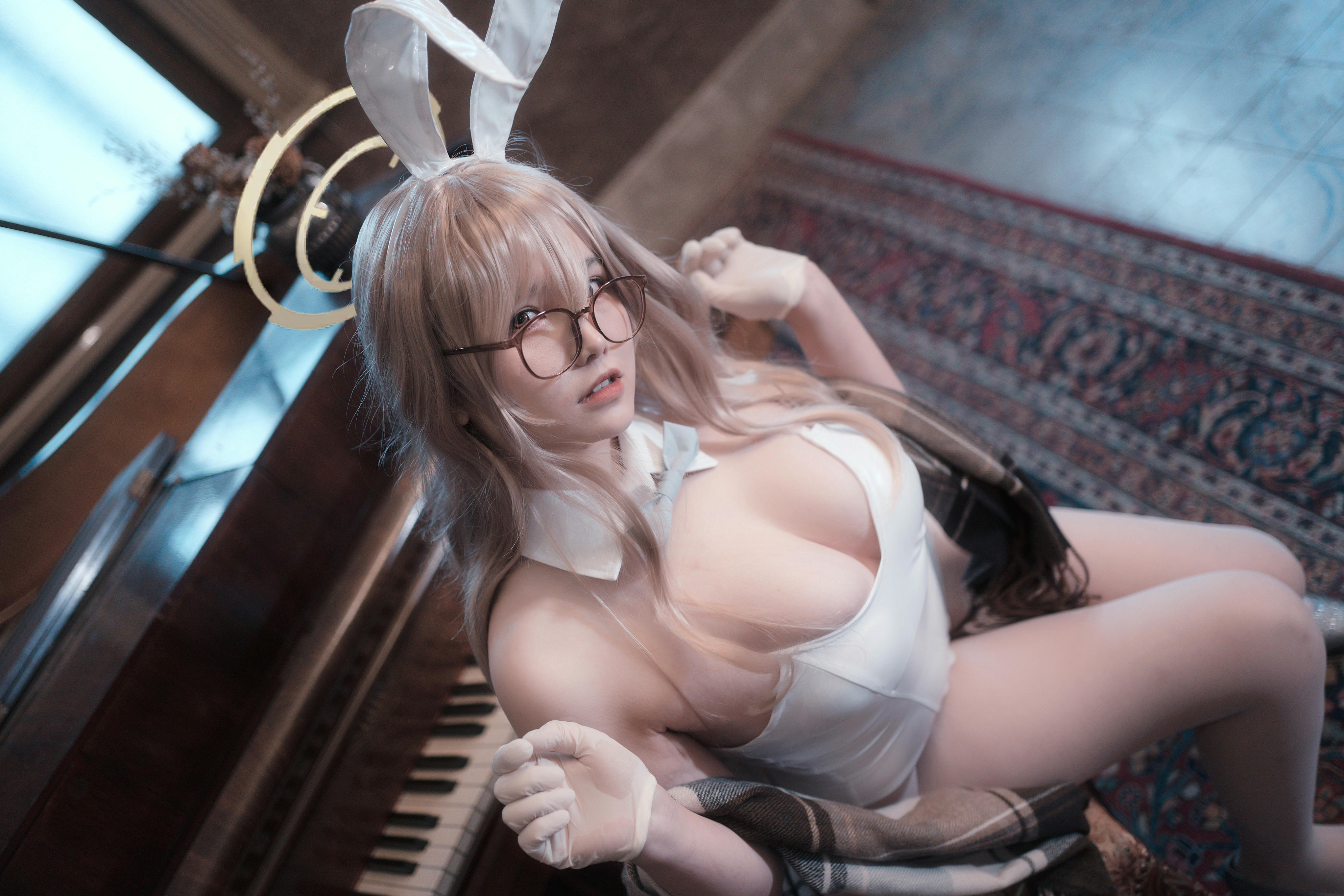 阿半今天很开心 NO.027 蔚蓝档案 室笠茜 兔女郎 [47P7V-348MB]_第1集