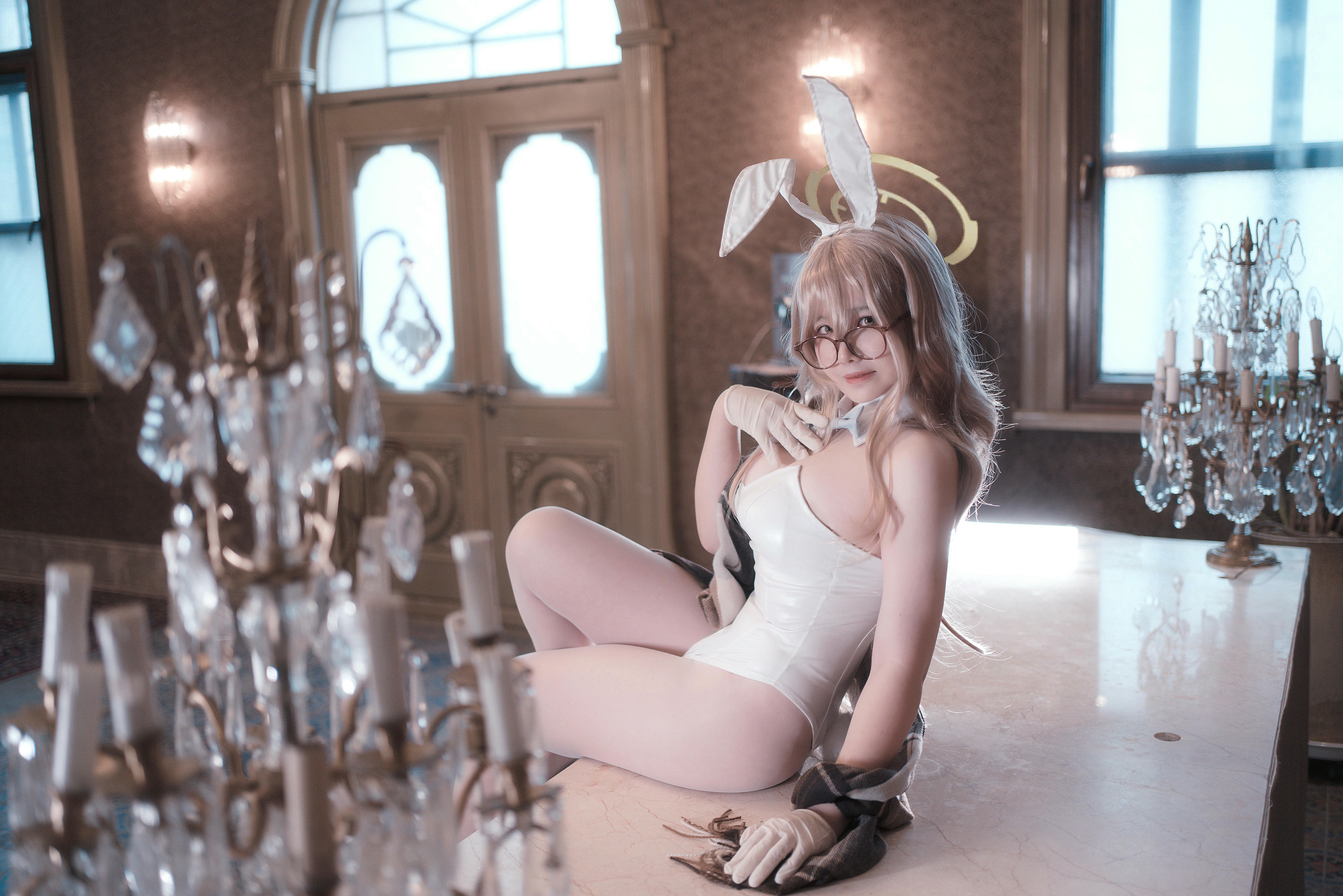 阿半今天很开心 NO.027 蔚蓝档案 室笠茜 兔女郎 [47P7V-348MB]_第1集