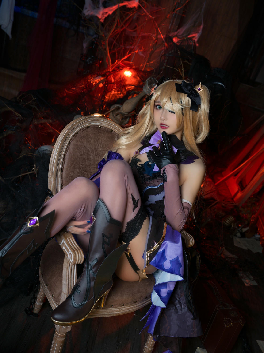 阿包也是兔娘 NO.103 原神 中二皇女菲谢尔[53P／455MB]_第1集