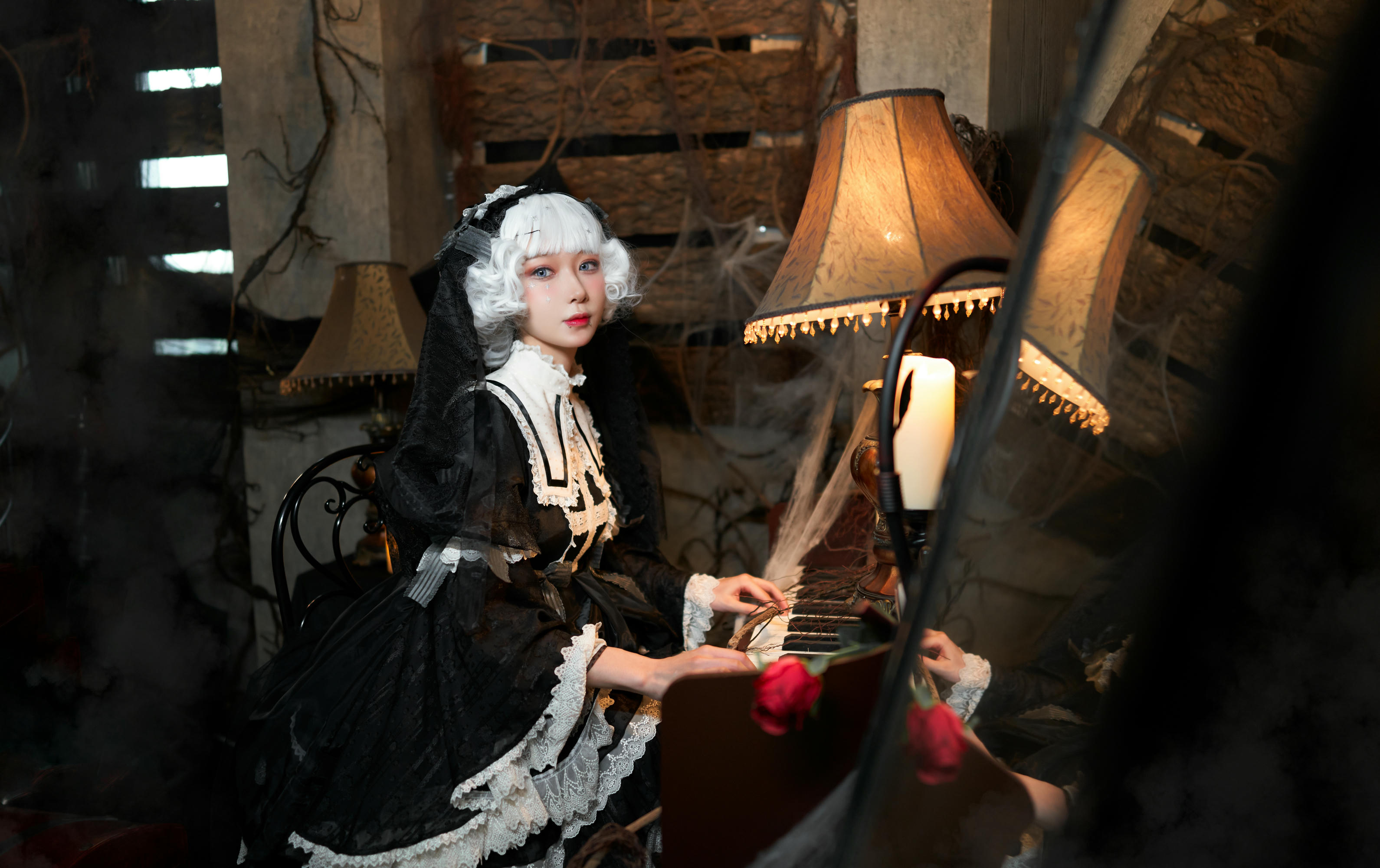 阿包也是兔娘 NO.014 小裙子 夜之钢琴曲 [9P-146MB]_第1集