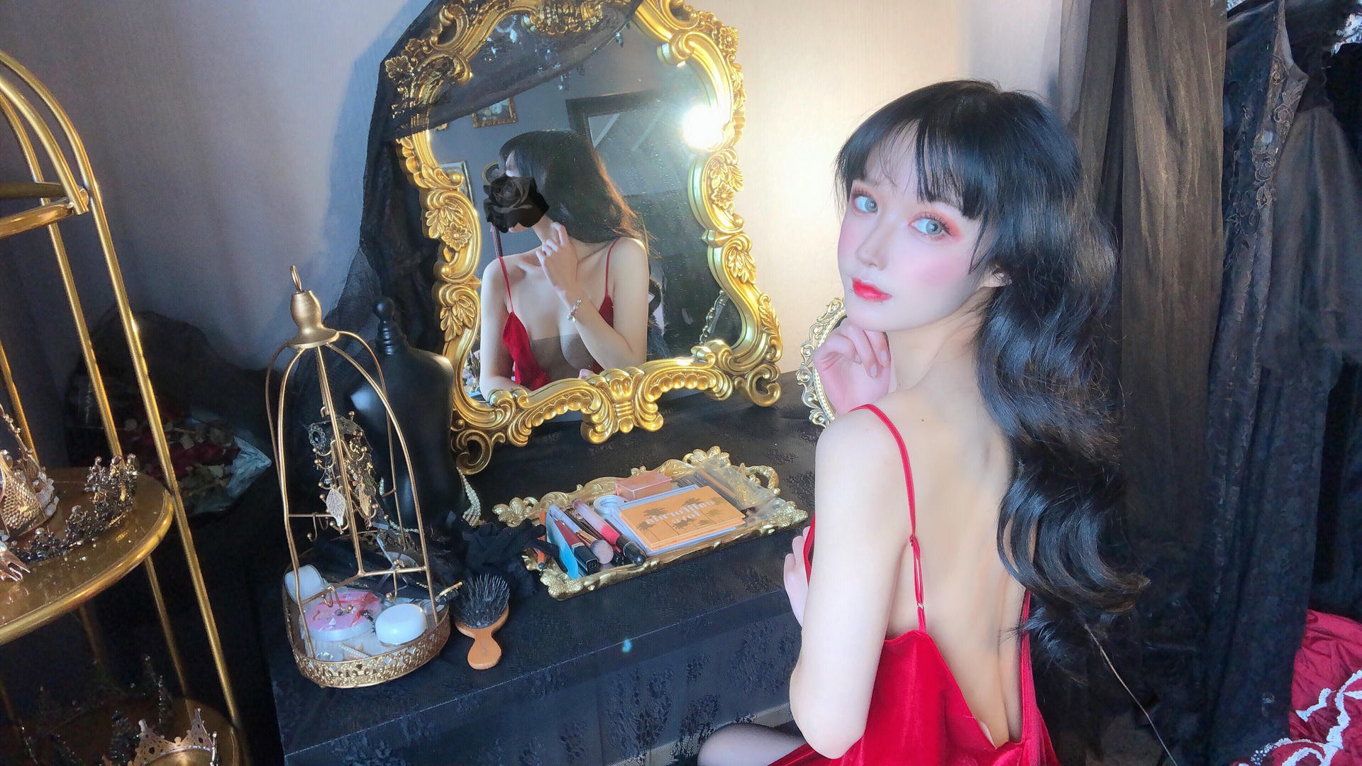 阿包也是兔娘 NO.045 红丝绒睡衣 [18P-58MB]_第1集