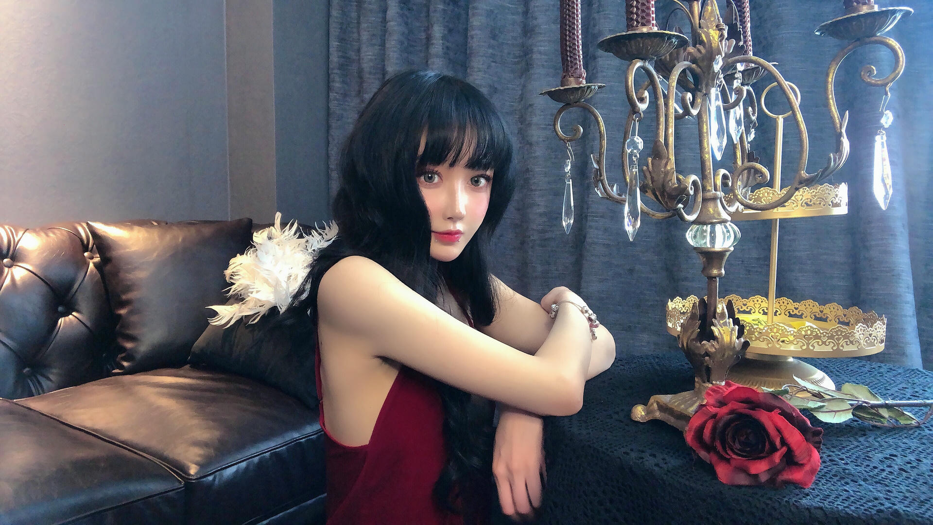 阿包也是兔娘 NO.045 红丝绒睡衣 [18P-58MB]_第1集