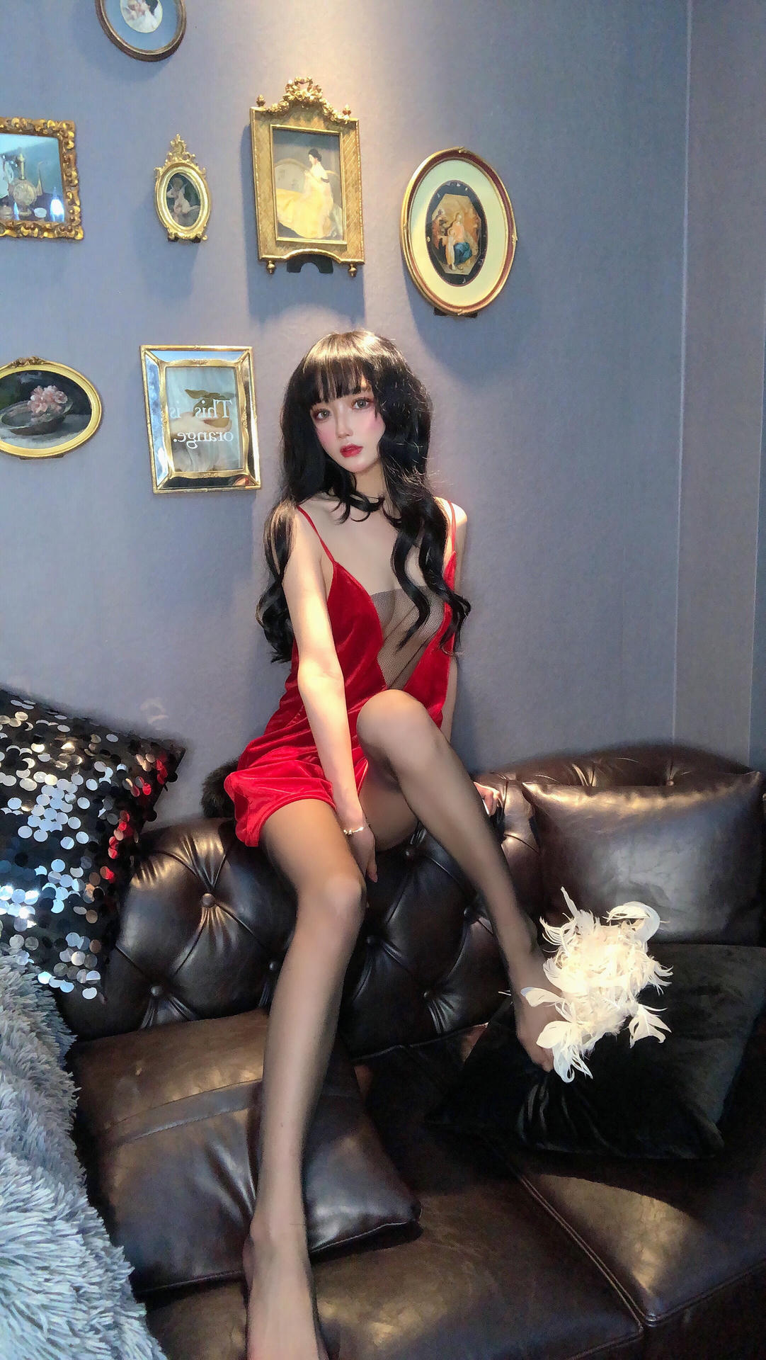 阿包也是兔娘 NO.045 红丝绒睡衣 [18P-58MB]_第1集