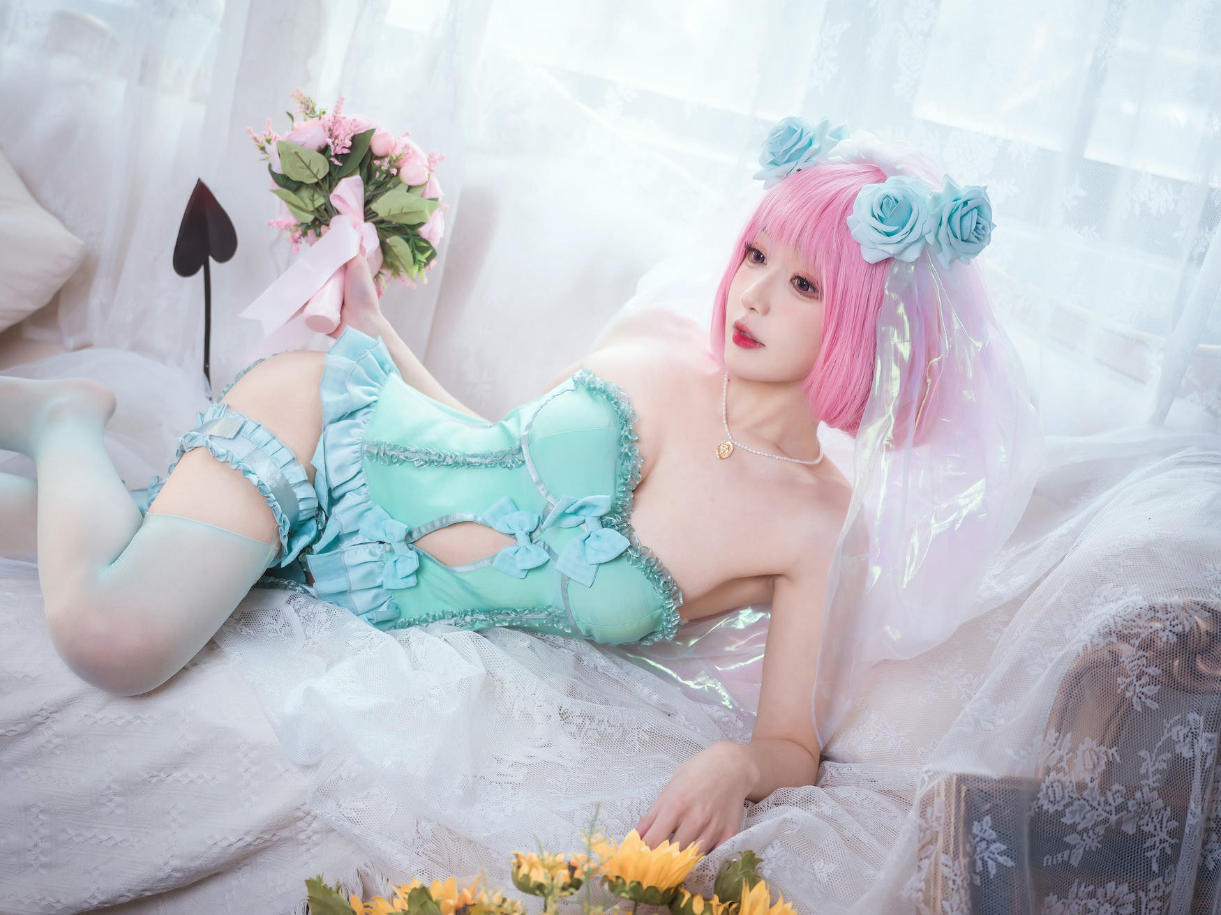 阿包也是兔娘 NO.085 王女梦梦 婚纱内衣 [33P 573MB]_第1集