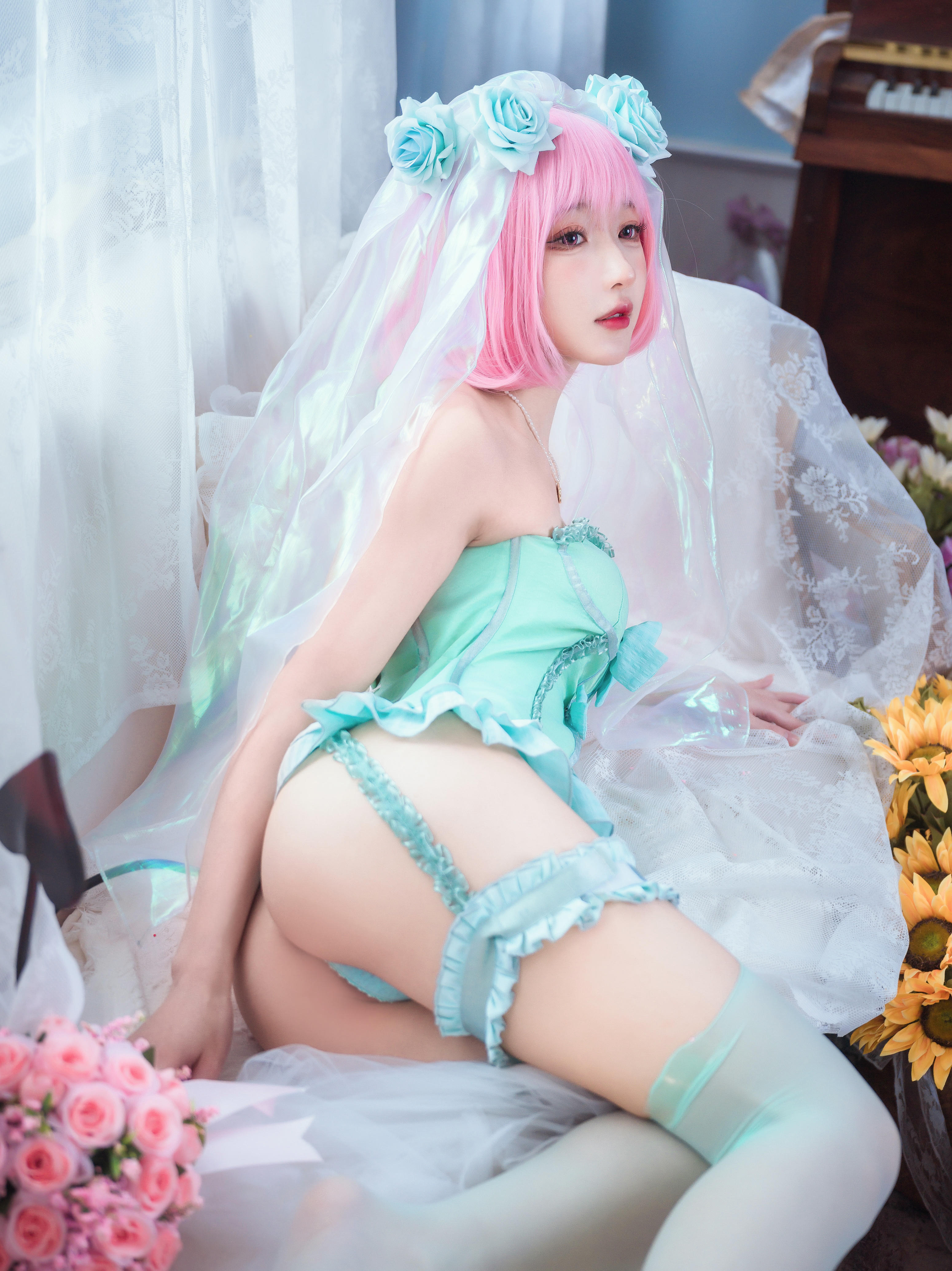 阿包也是兔娘 NO.085 王女梦梦 婚纱内衣 [33P 573MB]_第1集