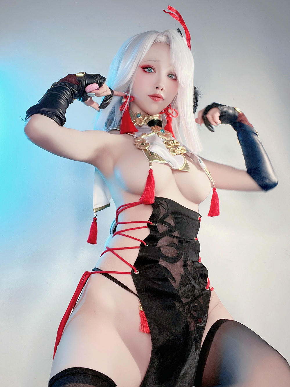 水淼Aqua-[2022-04-15] 🔹 申鶴 旗袍 🔹2_第1集