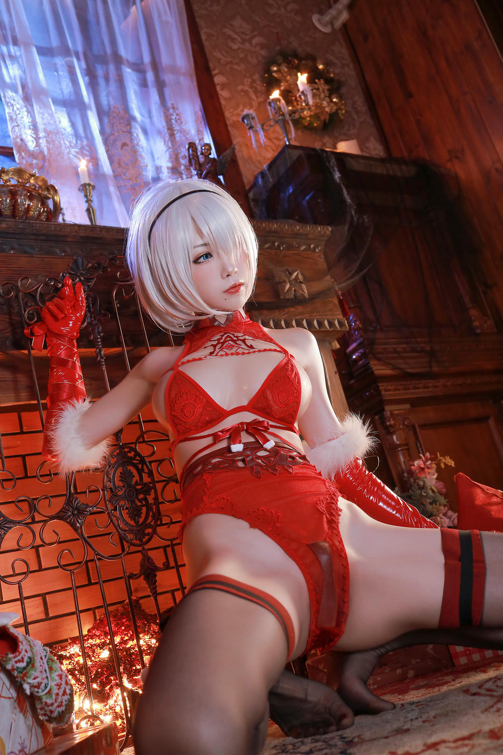 水淼 NO.072 圣诞2B连体装加丝带装 [105P-131MB]_第2集