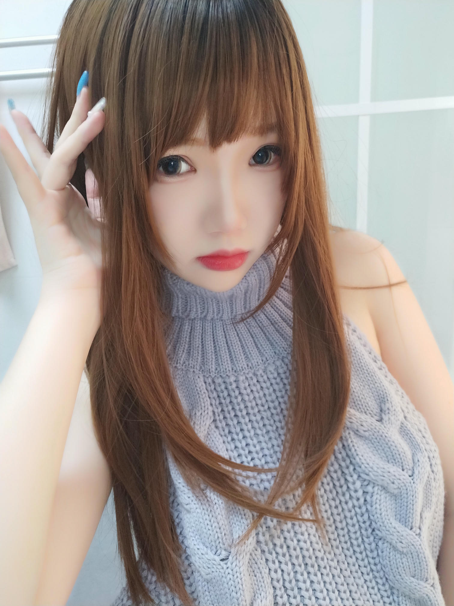 雪晴Astra 自撮りVol.23 黑丝漏背毛衣 [154P19V-1.51GB]_第5集