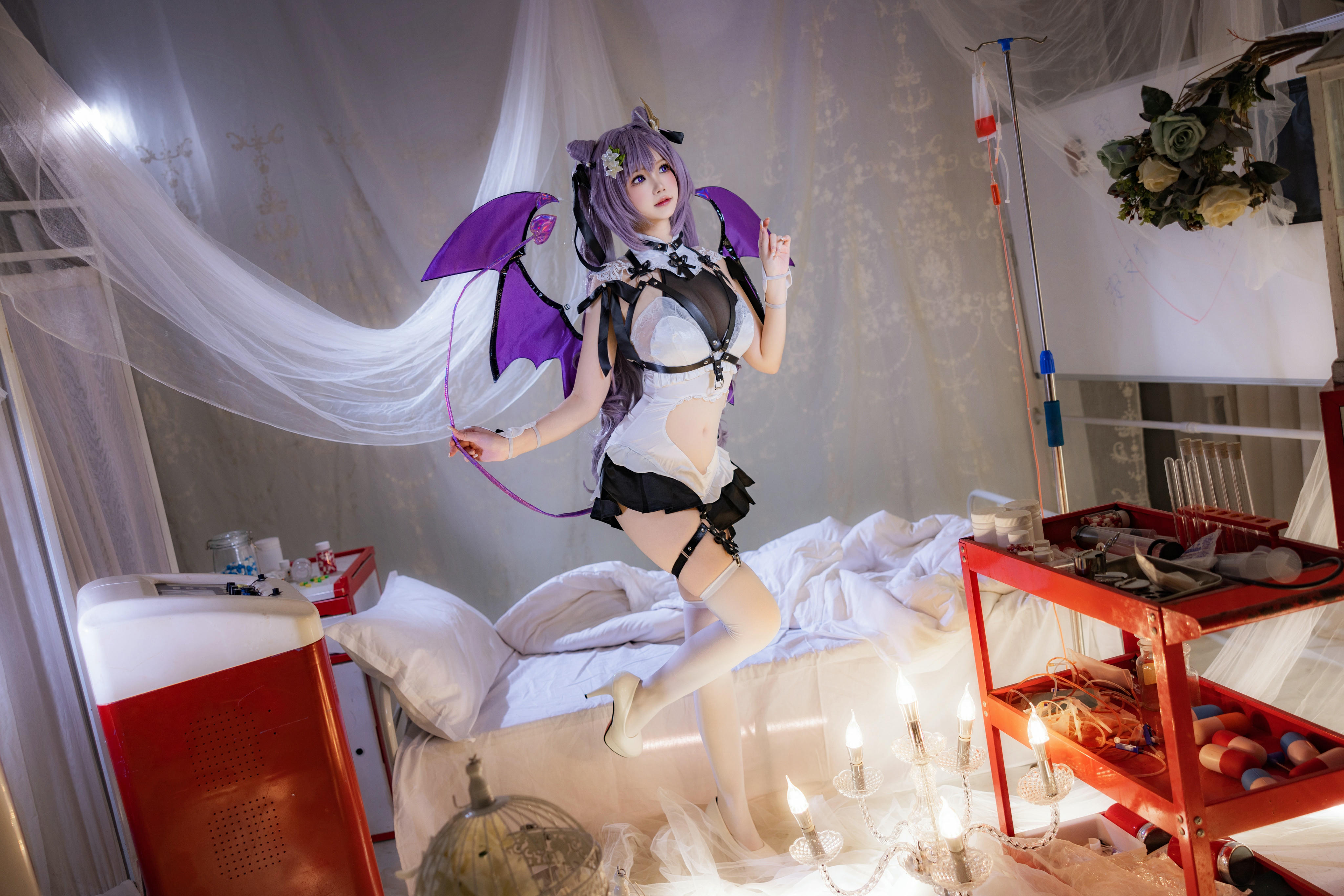 雪晴Astra NO.055 刻晴 恶魔拘束睡衣 [20P4V-349MB]_第1集