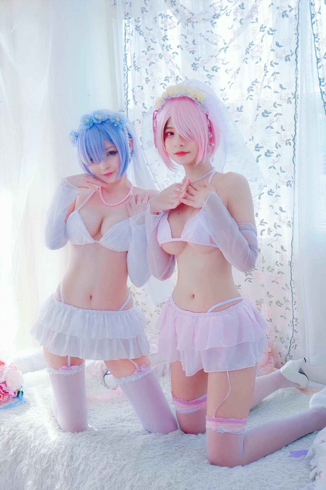 Azami NO.070 Ram Azami x Rem Hidori Bride Lingerie_第1集