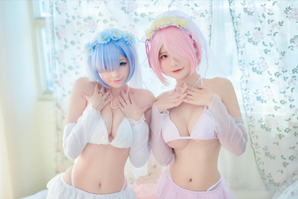 Azami NO.006 蕾姆婚纱 [40P-201MB]-Ram Azami x Rem Hidori Bride Lingerie_第1集