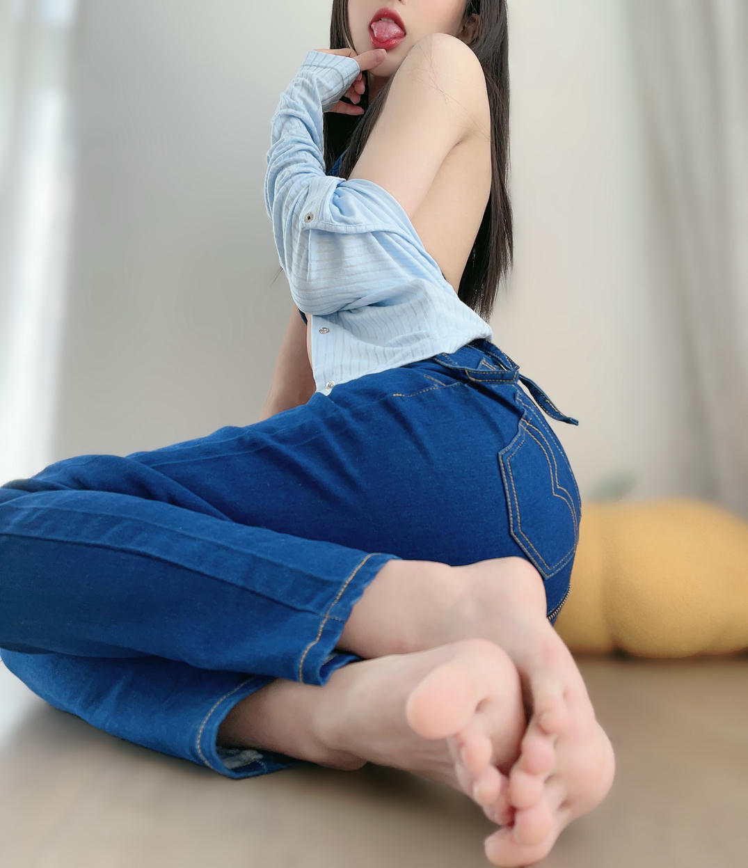 布丁大法 NO.089 Perohub 09月订阅 [222P13V 673MB]-布丁大法 Perohub-9月订阅-10-牛仔内衣_第1集