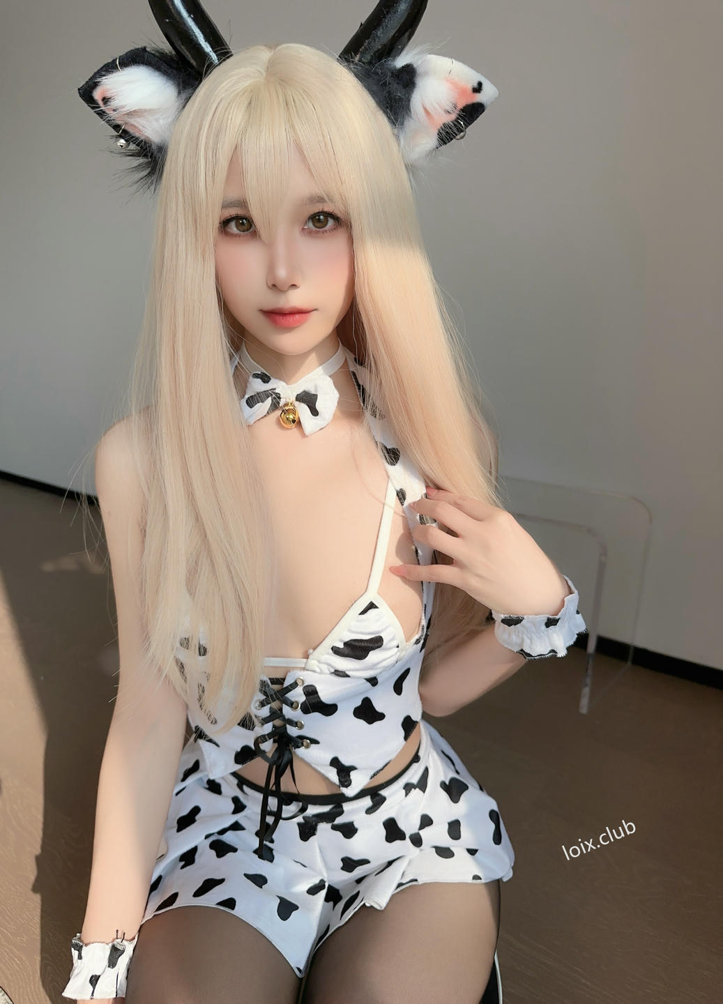 布丁大法 NO.056 奶牛情趣黑丝 [99P2V500MB]_第1集