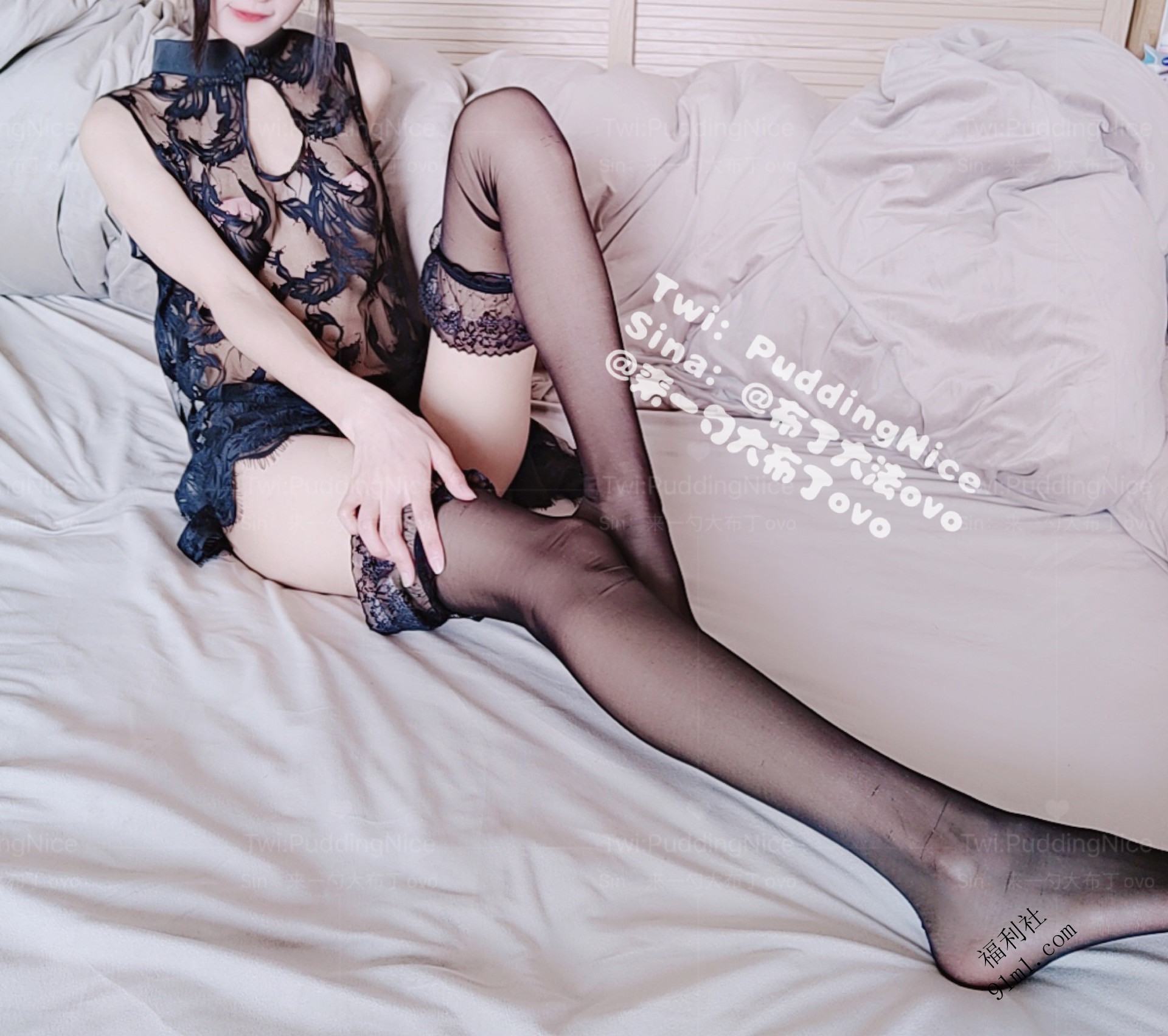 布丁大法 NO.070 黑丝旗袍[76P-6V-222.2M]_第2集