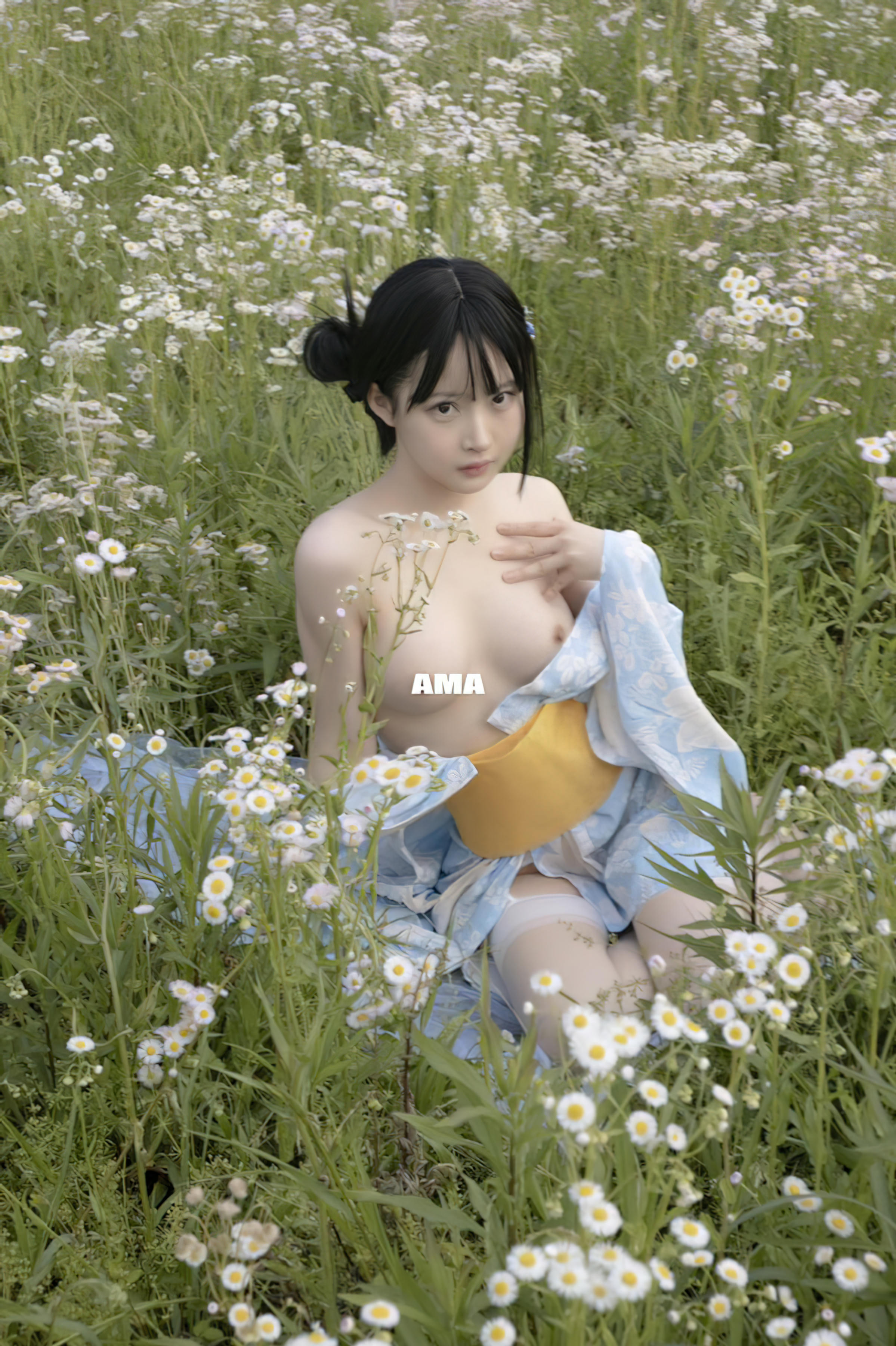 白莉爱吃巧克力 NO.000 马甲xiaoze2022 [195P1V 3.40GB]-NO.02 花海和服 [18p]_第1集