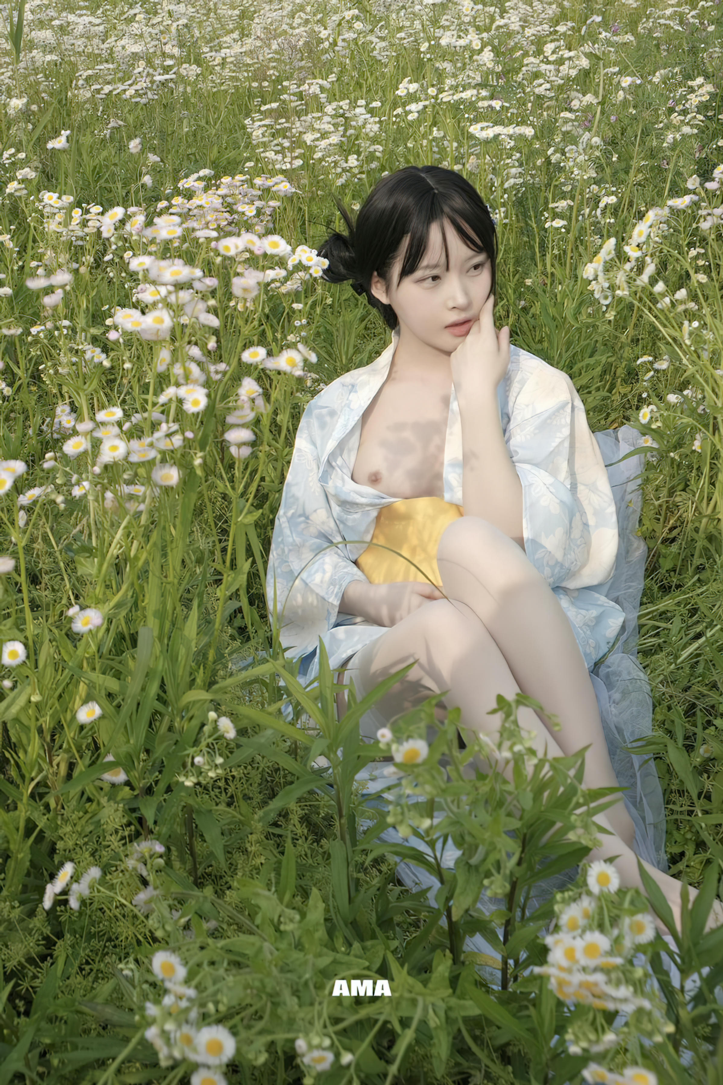 白莉爱吃巧克力 NO.000 马甲xiaoze2022 [195P1V 3.40GB]-NO.02 花海和服 [18p]_第1集