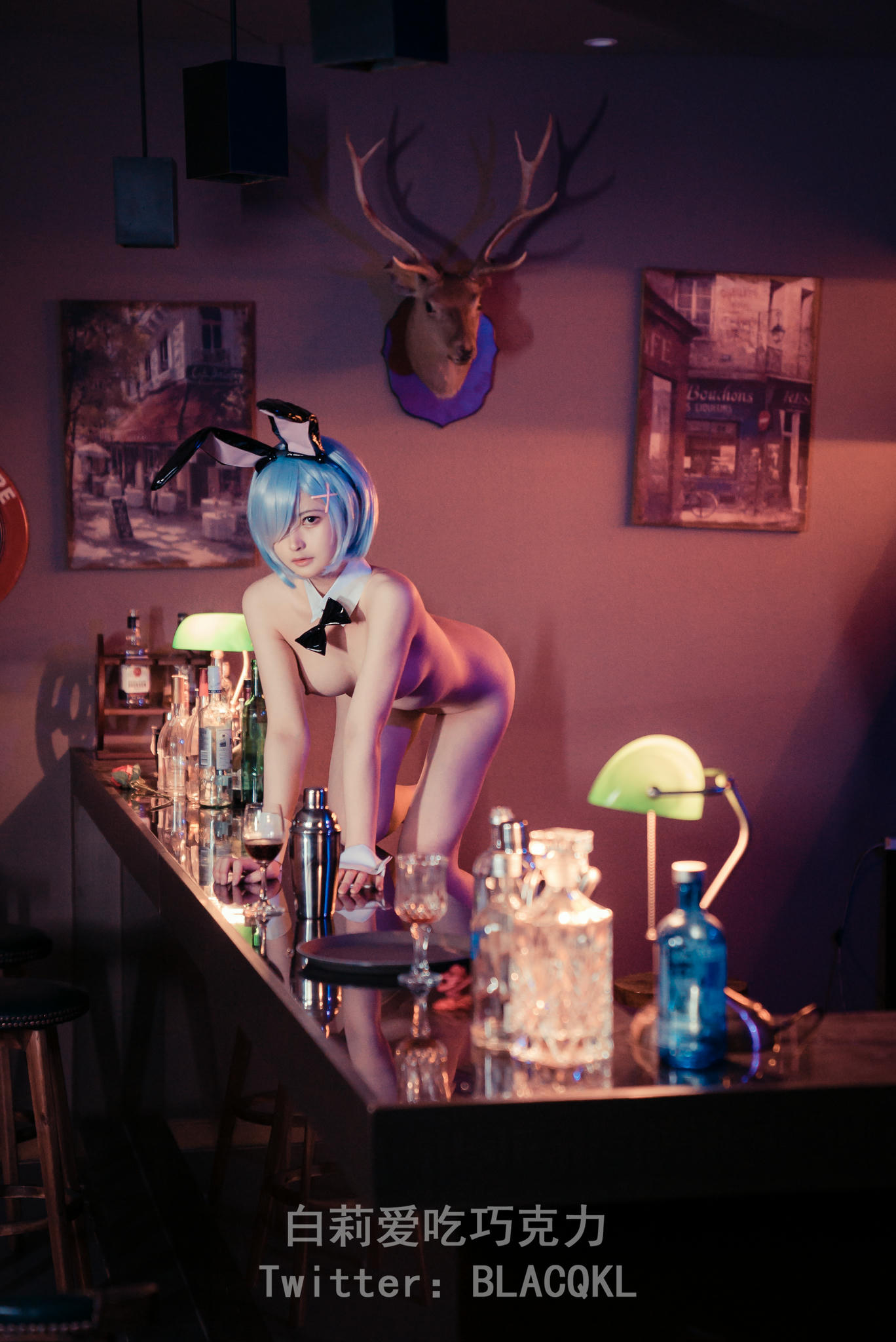 白莉爱吃巧克力 NO.003 雷姆 兔女郎 [71P 663MB]_第2集