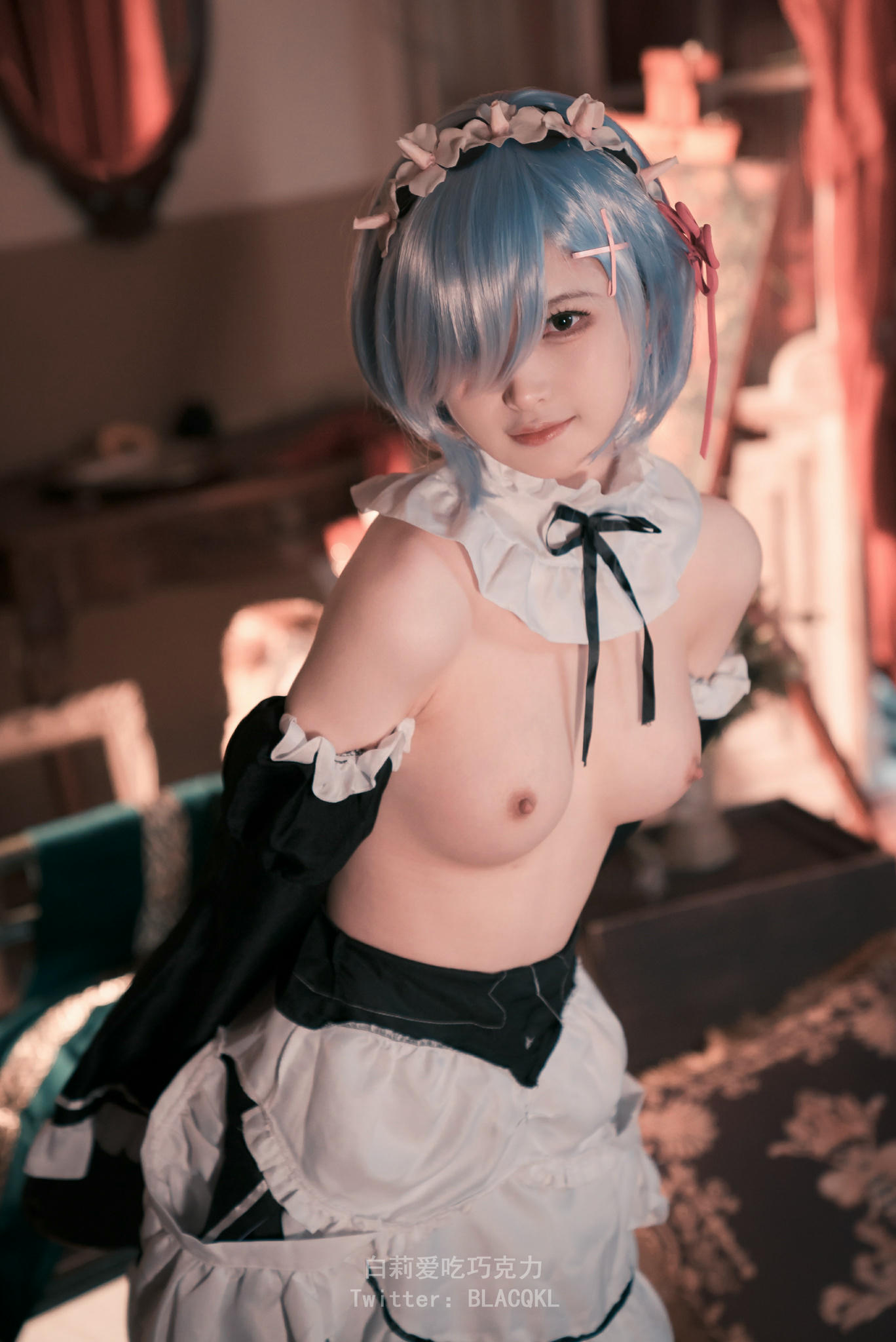 白莉爱吃巧克力 NO.014 蕾姆女仆装 [49P 251MB]_第3集