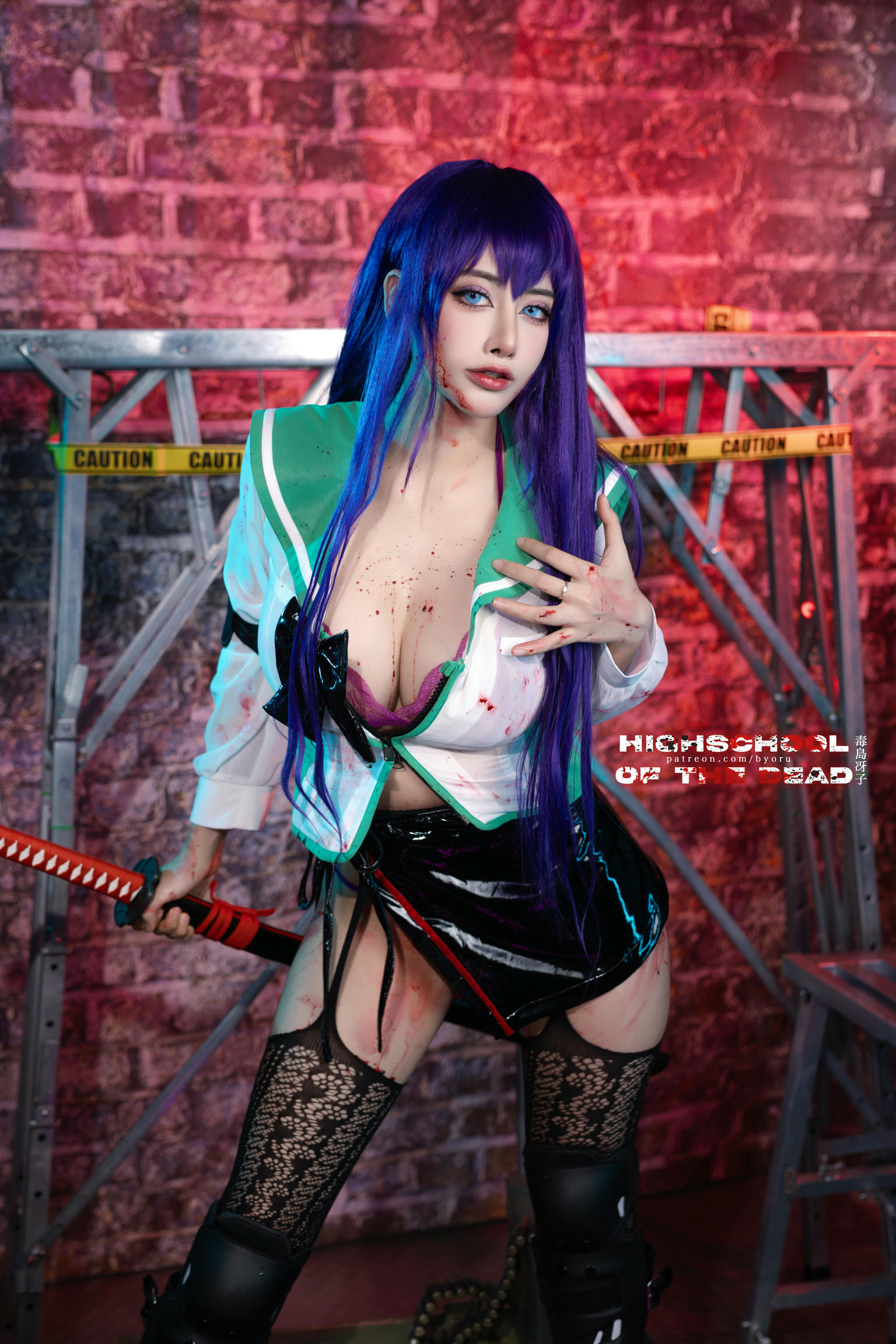 日本coser-Byoru NO.190 Saeko Busujima HD [47P+9V／1.38GB]_第1集
