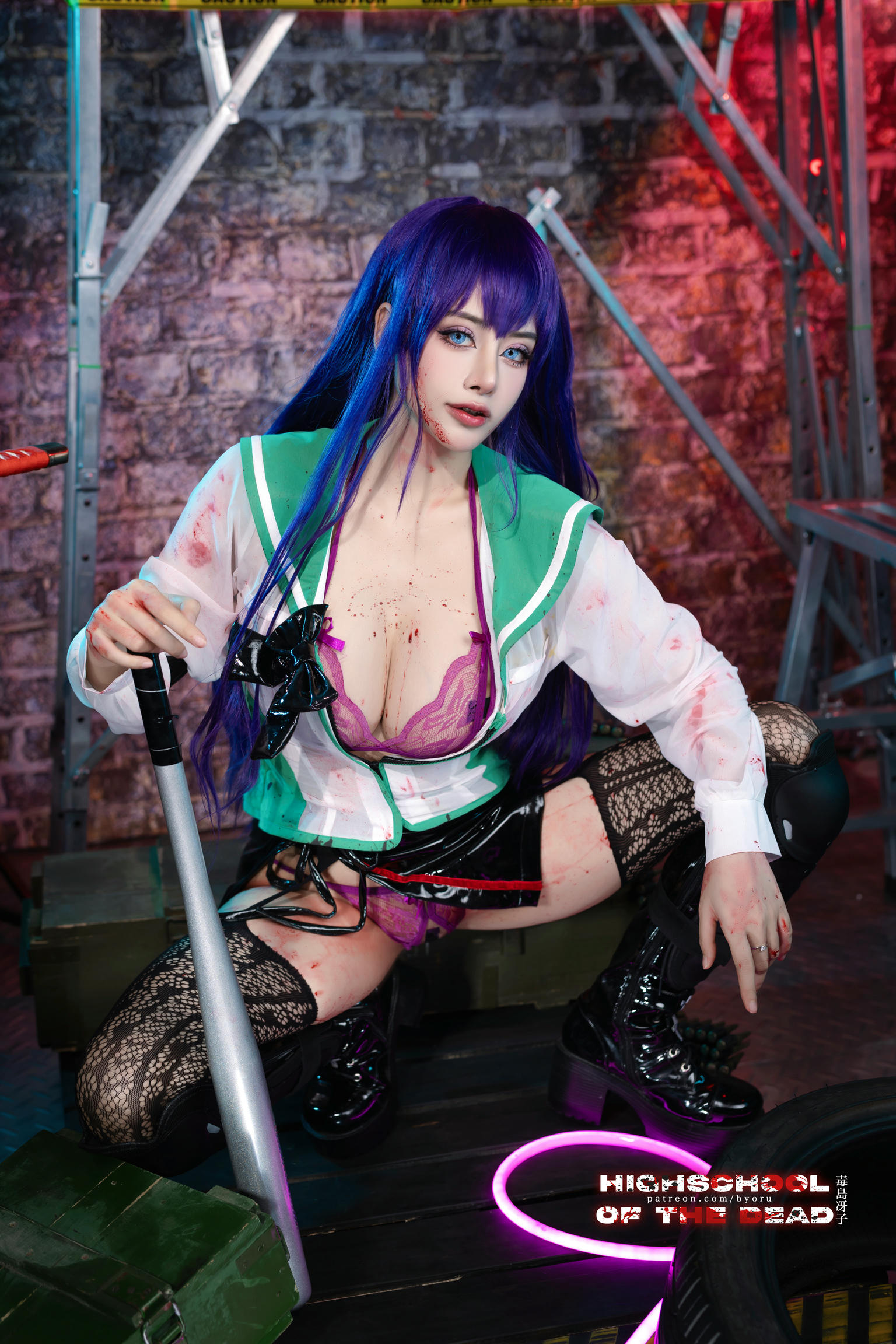 日本coser-Byoru NO.190 Saeko Busujima HD [47P+9V／1.38GB]_第1集
