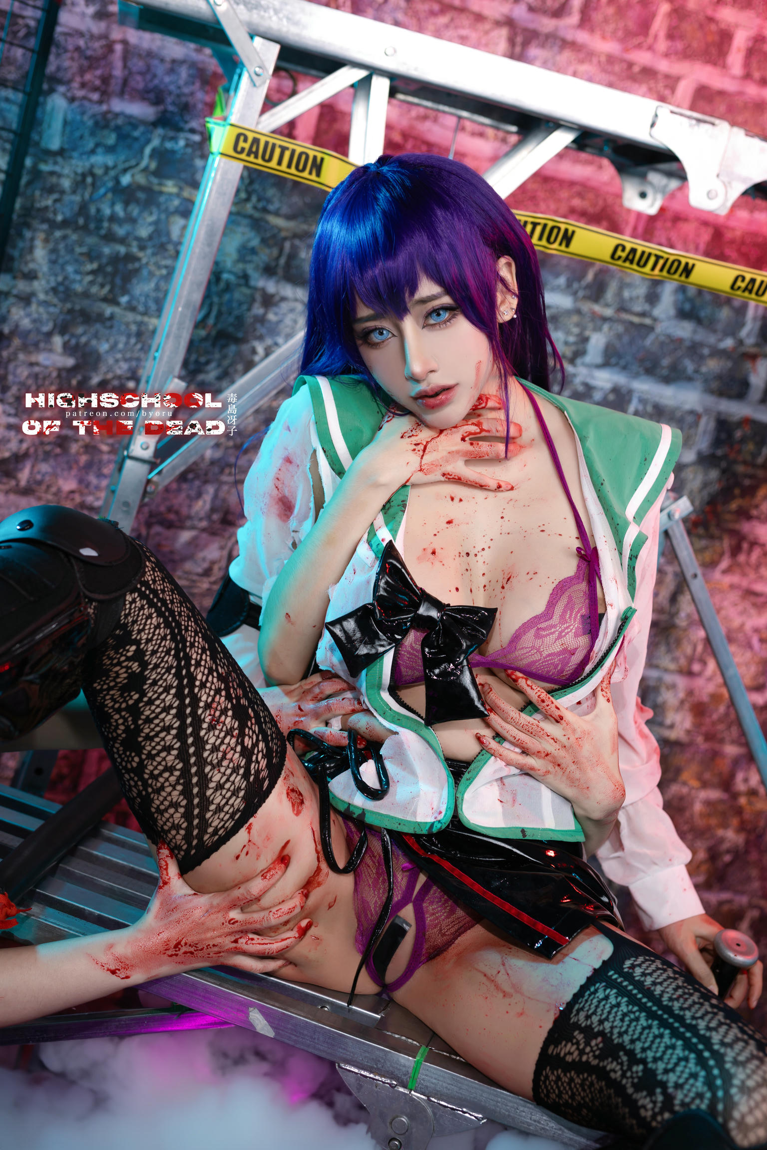日本coser-Byoru NO.190 Saeko Busujima HD [47P+9V／1.38GB]_第2集