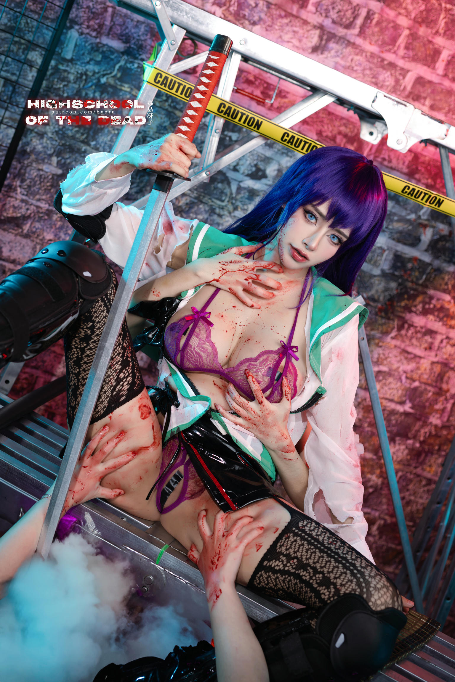 日本coser-Byoru NO.190 Saeko Busujima HD [47P+9V／1.38GB]_第2集