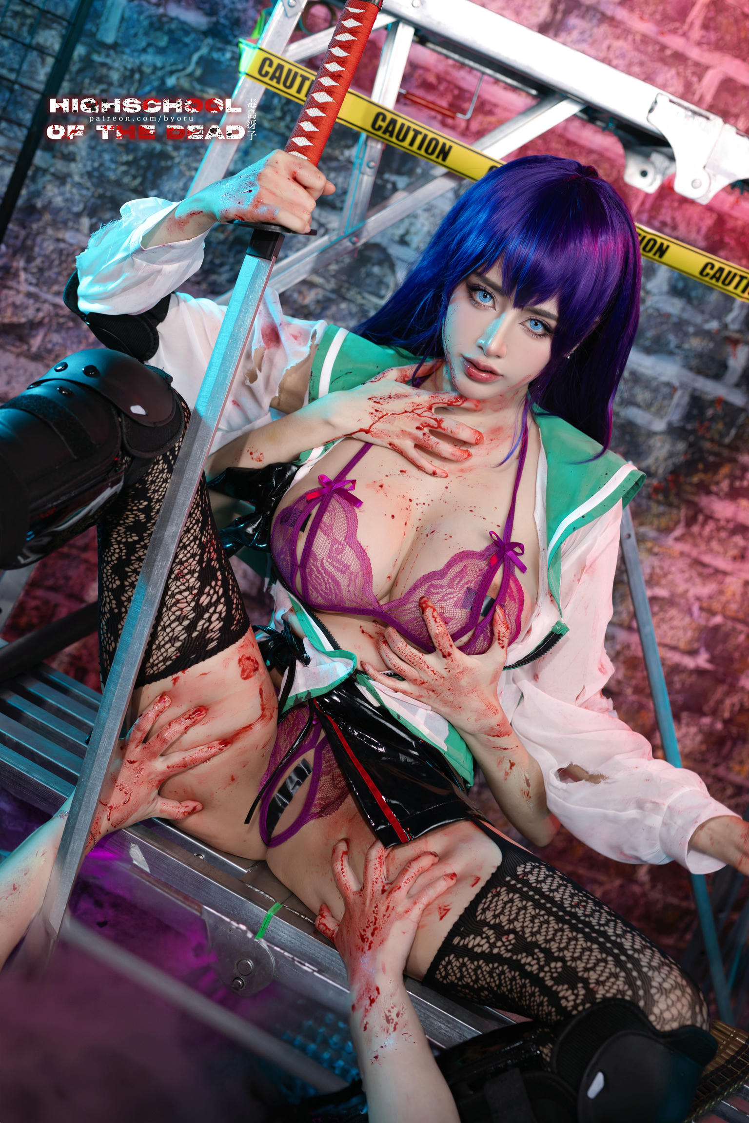 日本coser-Byoru NO.190 Saeko Busujima HD [47P+9V／1.38GB]_第2集