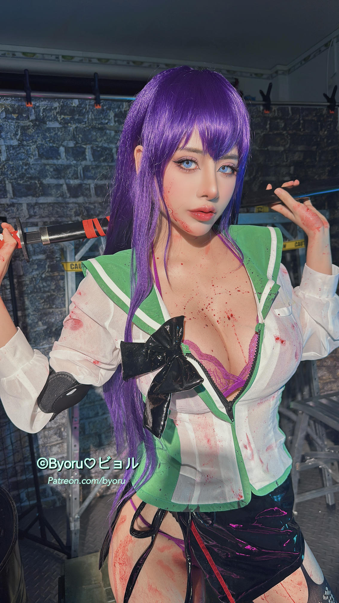 日本coser-Byoru NO.190 Saeko Busujima HD [47P+9V／1.38GB]_第2集