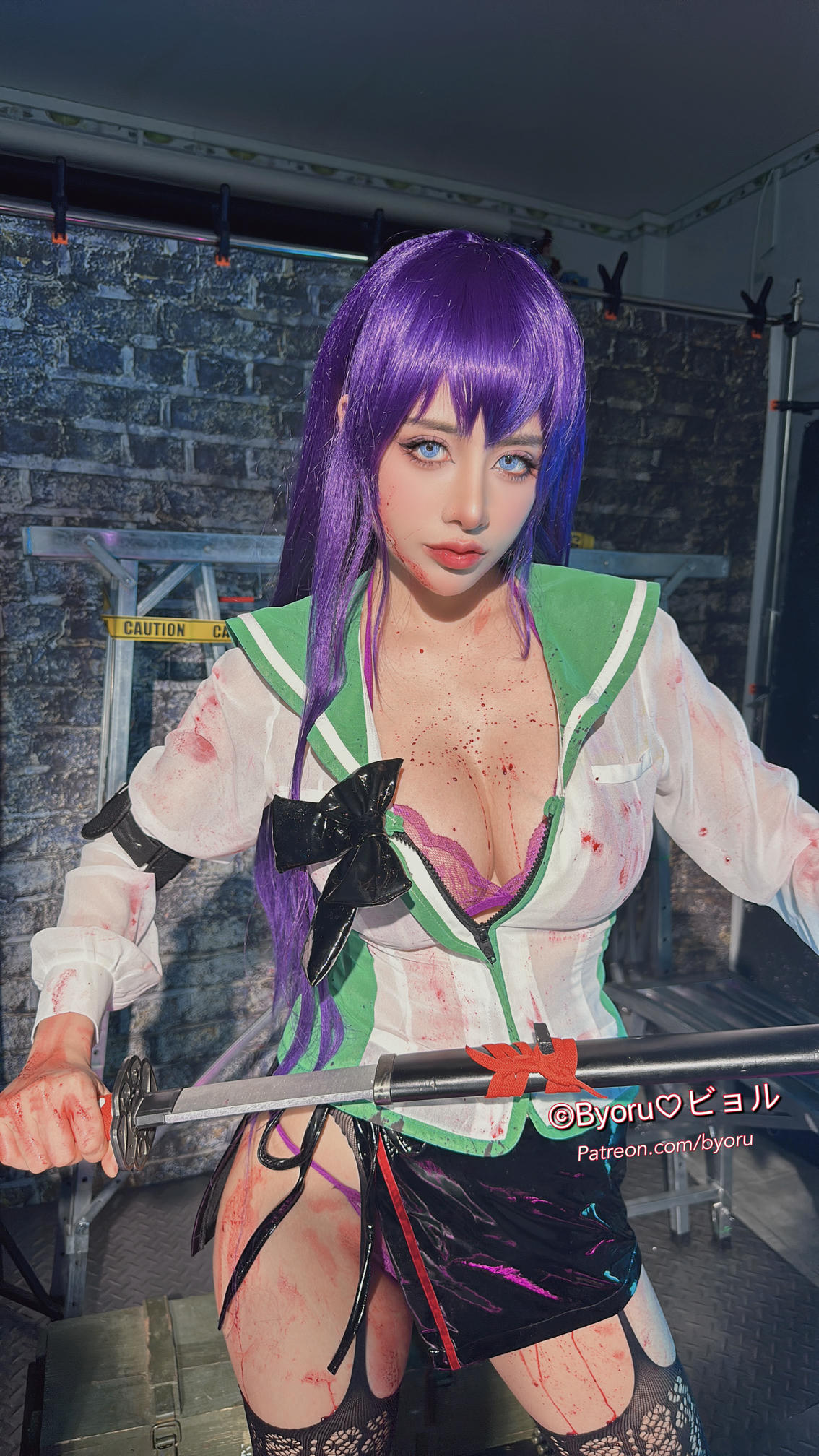 日本coser-Byoru NO.190 Saeko Busujima HD [47P+9V／1.38GB]_第2集