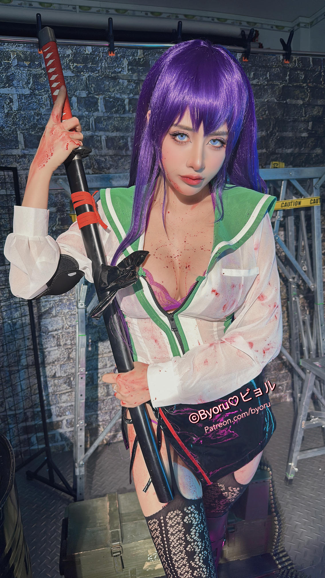 日本coser-Byoru NO.190 Saeko Busujima HD [47P+9V／1.38GB]_第2集