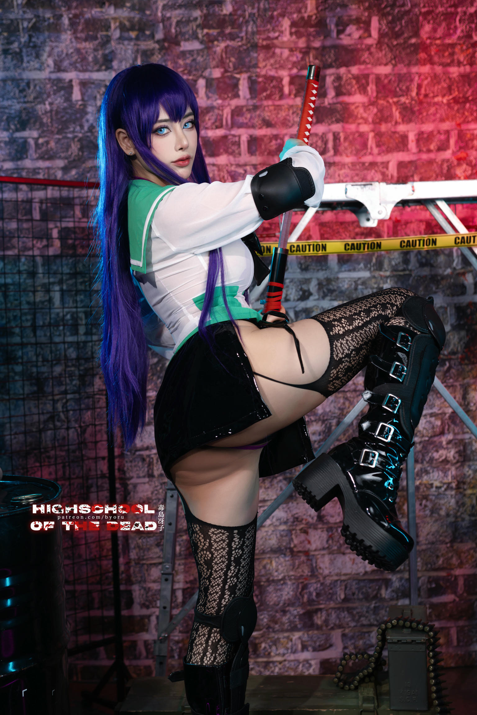 日本coser-Byoru NO.190 Saeko Busujima HD [47P+9V／1.38GB]_第1集