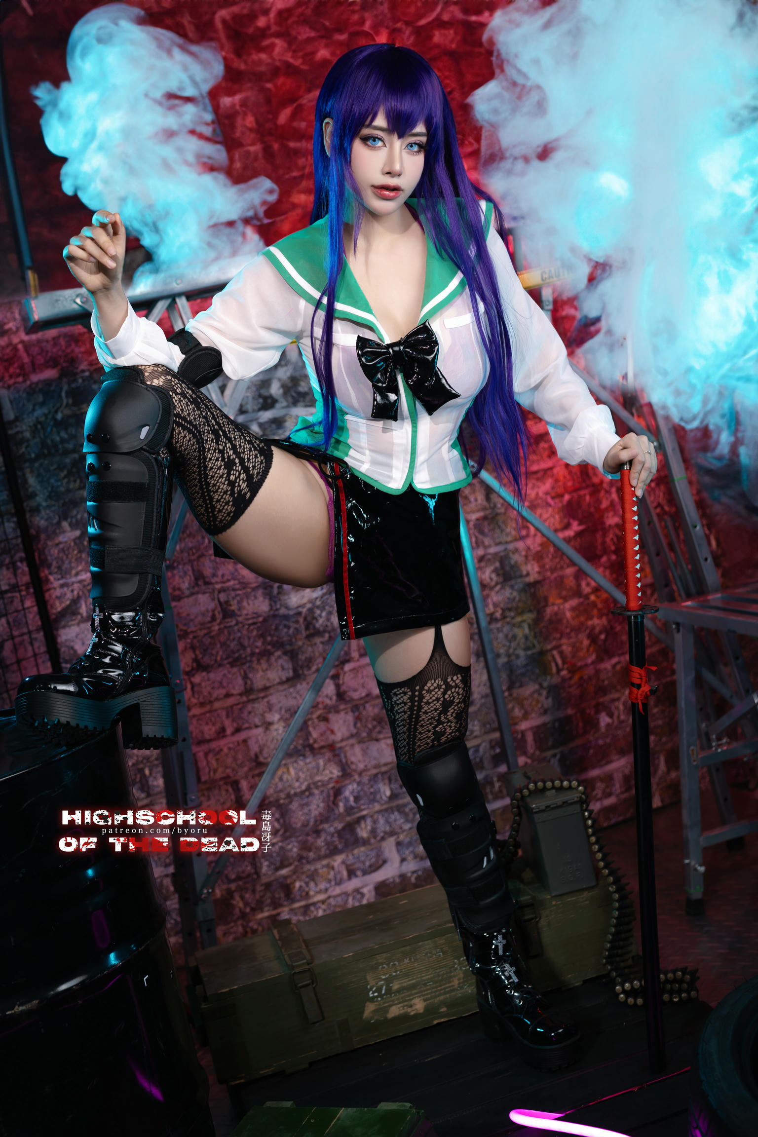 日本coser-Byoru NO.190 Saeko Busujima HD [47P+9V／1.38GB]_第1集