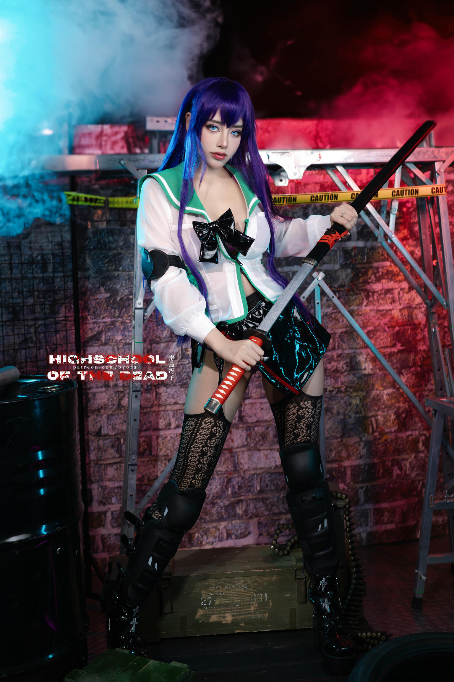 日本coser-Byoru NO.190 Saeko Busujima HD [47P+9V／1.38GB]_第1集