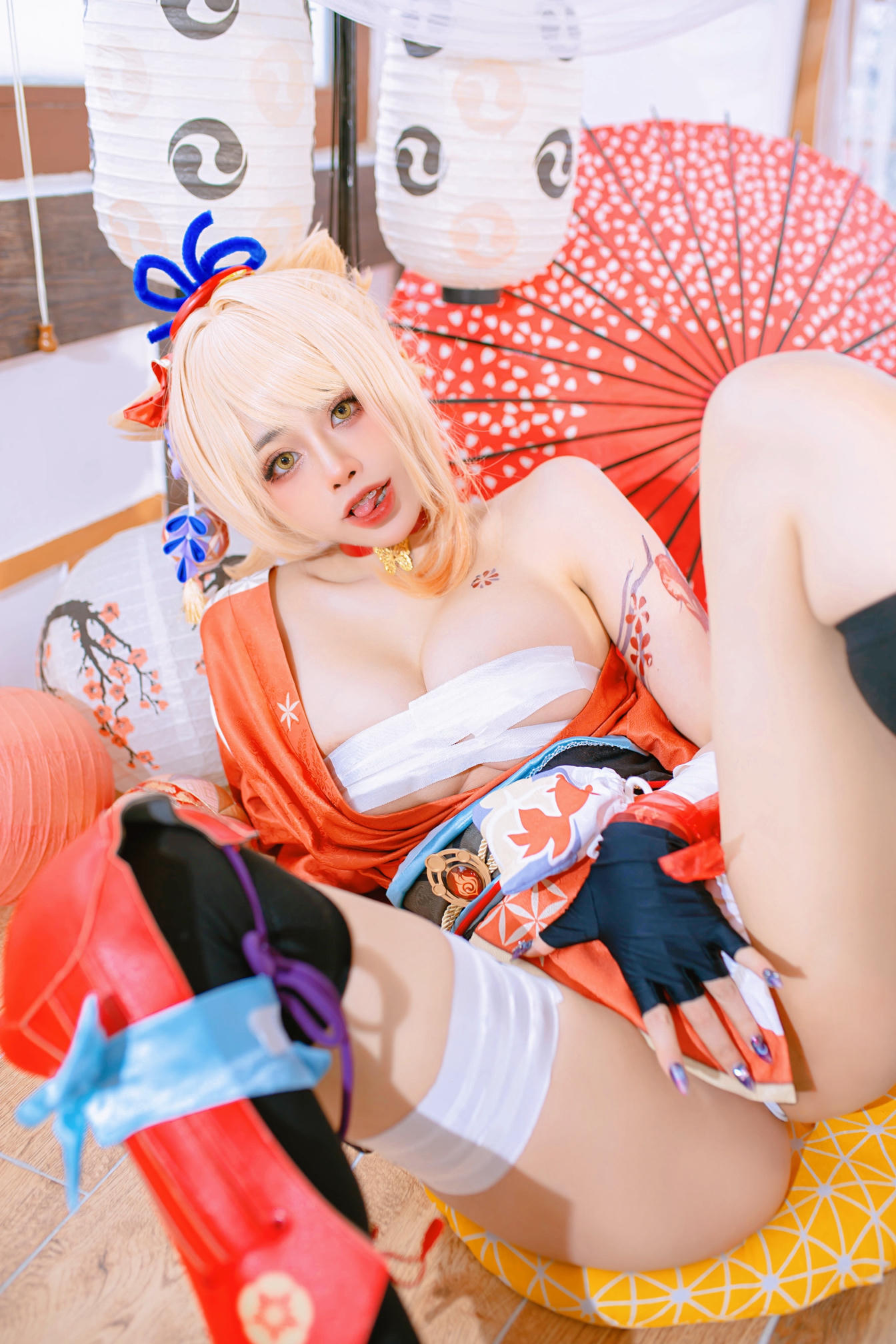 日本coser-Byoru NO.214 Yoimiya Genshin Impact[58P-2V-365.6M]_第1集