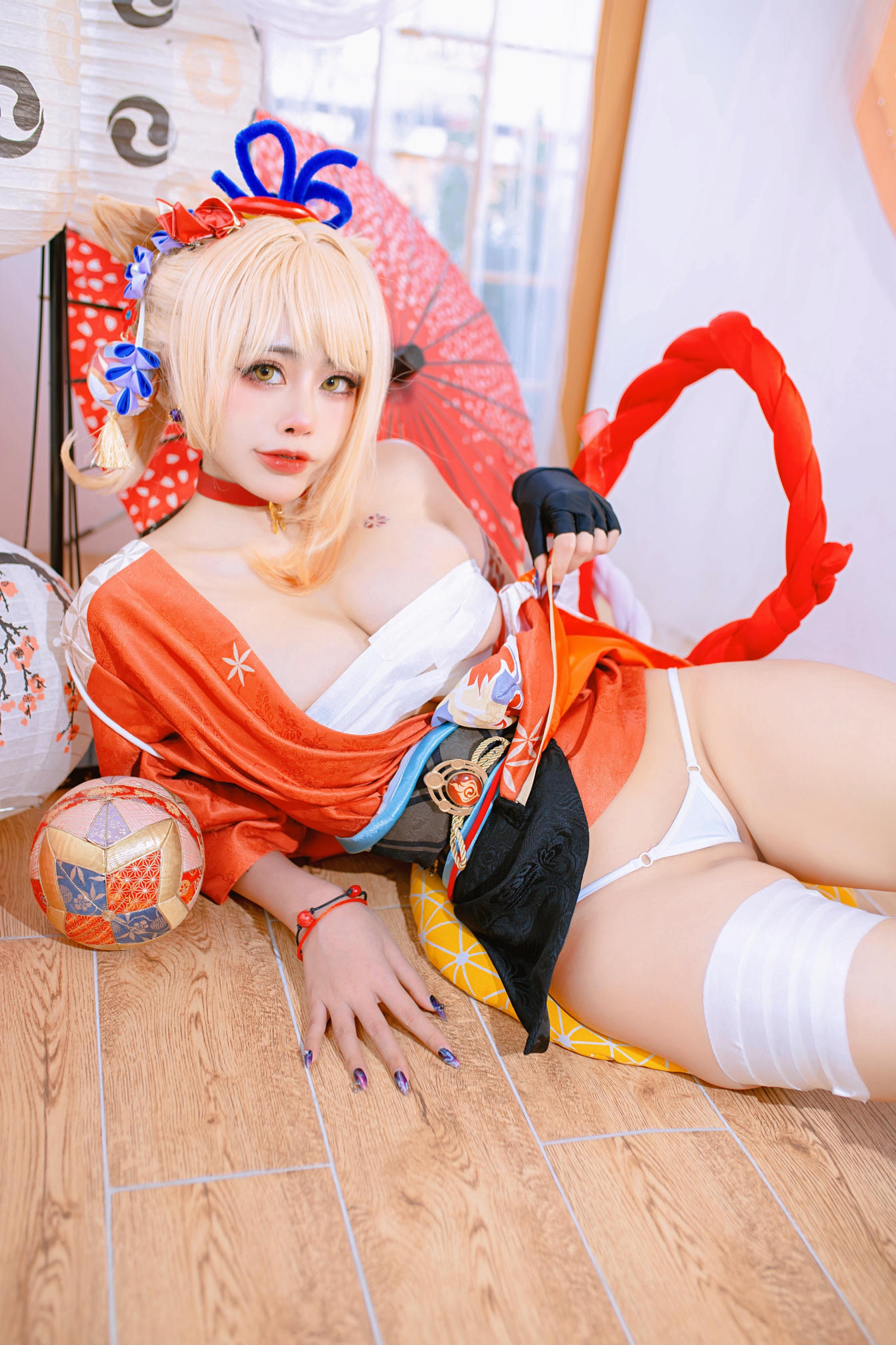 日本coser-Byoru NO.214 Yoimiya Genshin Impact[58P-2V-365.6M]_第1集