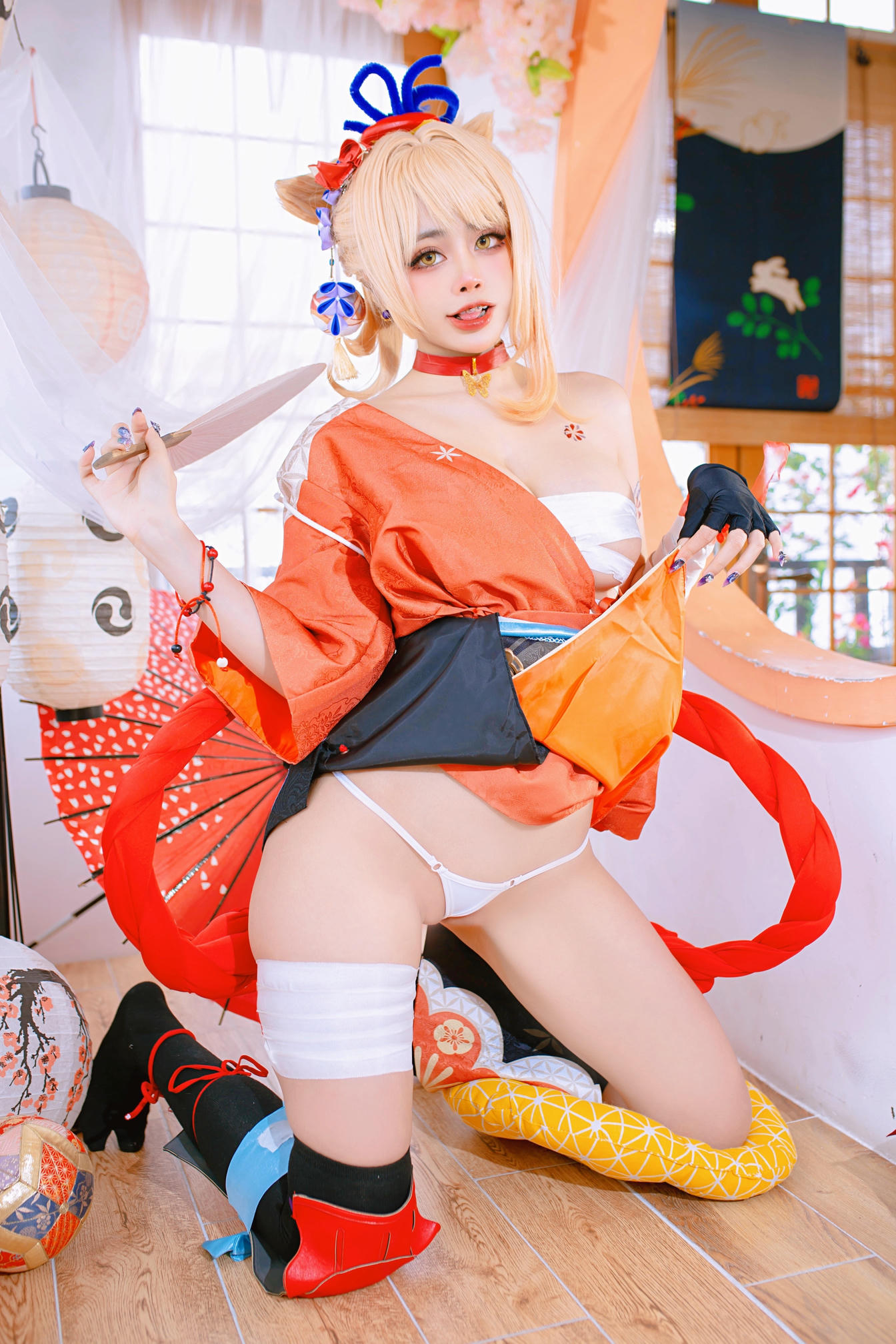 日本coser-Byoru NO.214 Yoimiya Genshin Impact[58P-2V-365.6M]_第1集