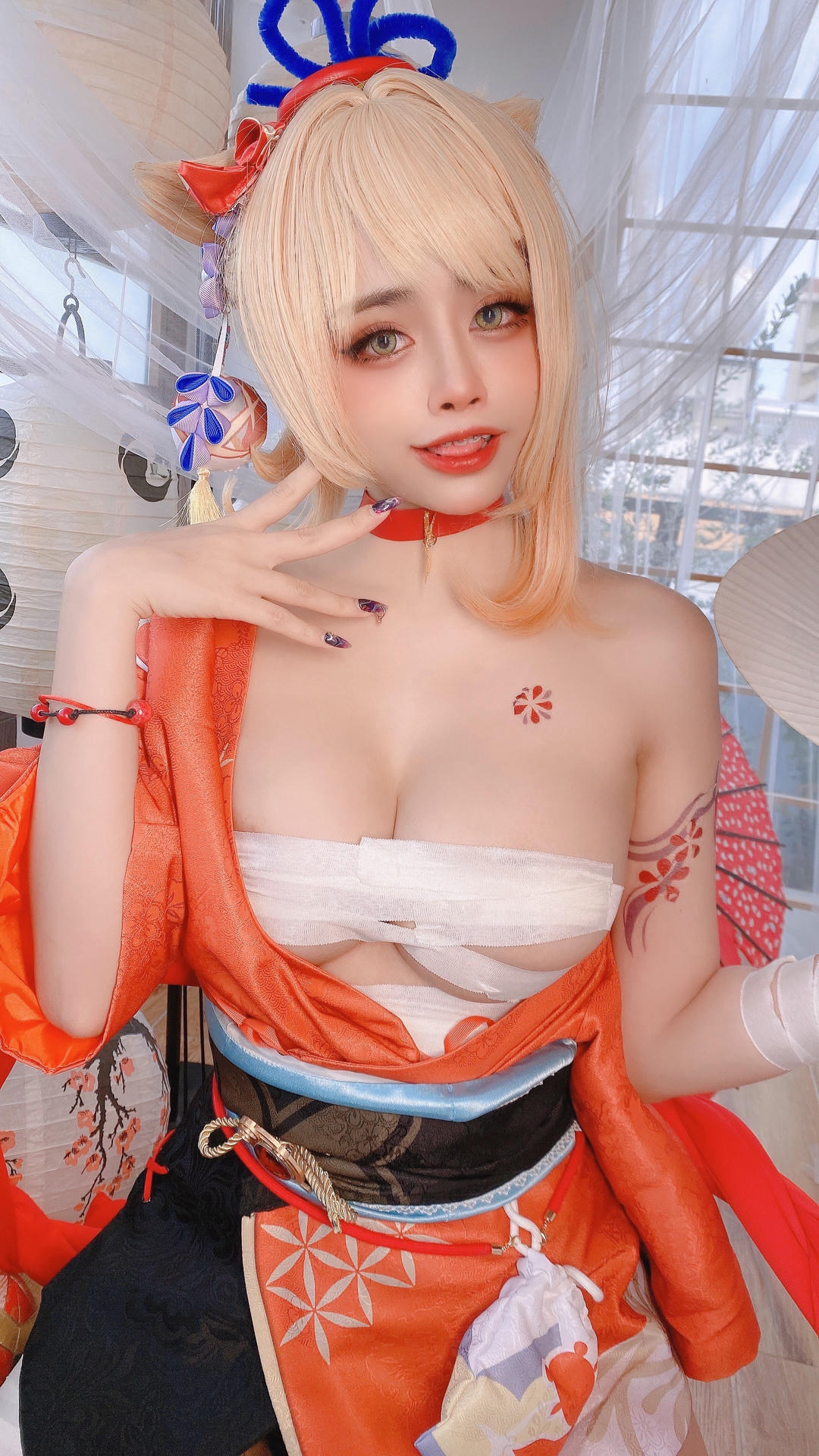 日本coser-Byoru NO.214 Yoimiya Genshin Impact[58P-2V-365.6M]_第2集