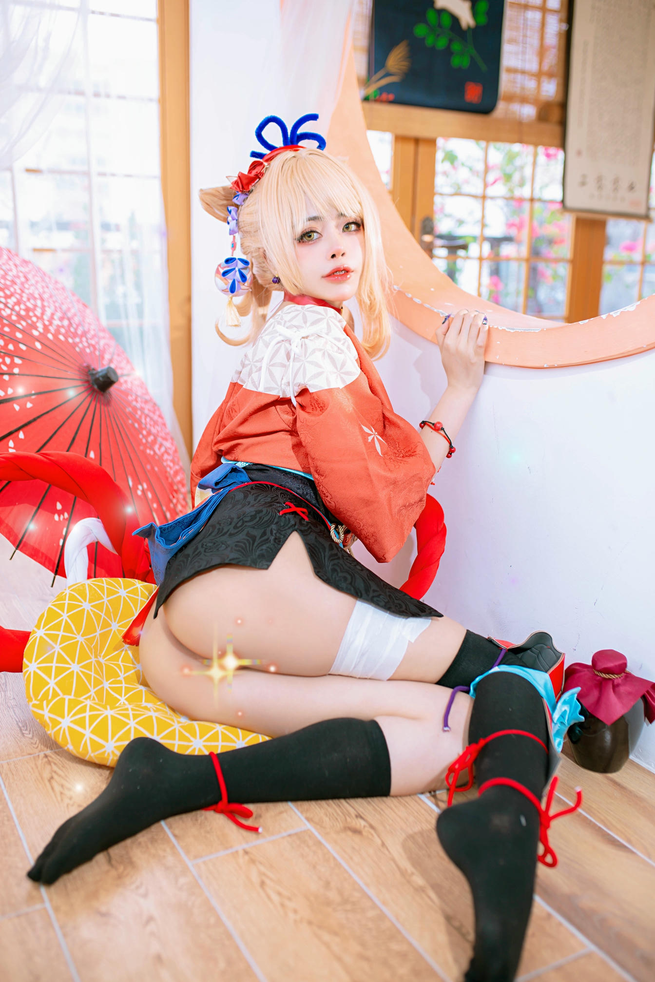 日本coser-Byoru NO.214 Yoimiya Genshin Impact[58P-2V-365.6M]_第1集