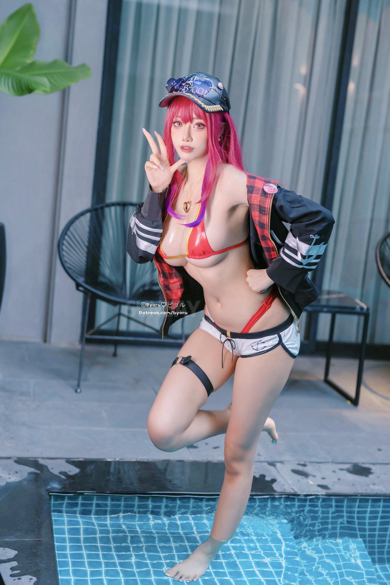 日本coser-Byoru NO.215 Houshou Marine Bikini Hololive [47P1V 254MB]_第1集