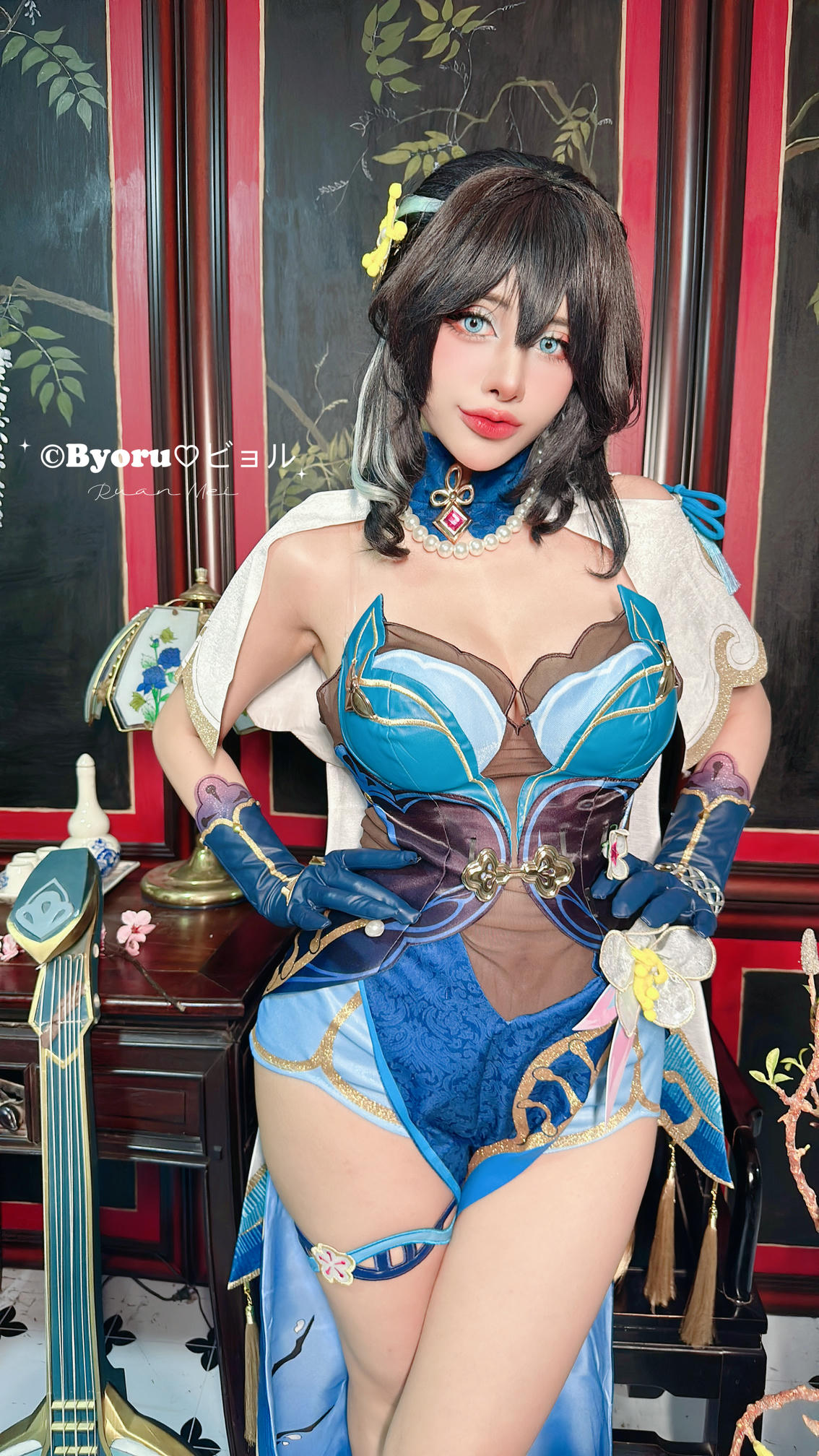 日本coser-Byoru NO.218 Ruan Mei & Honkai Star Rail [57P+13V／2.03GB]-Ruan Mei phoneset_第1集