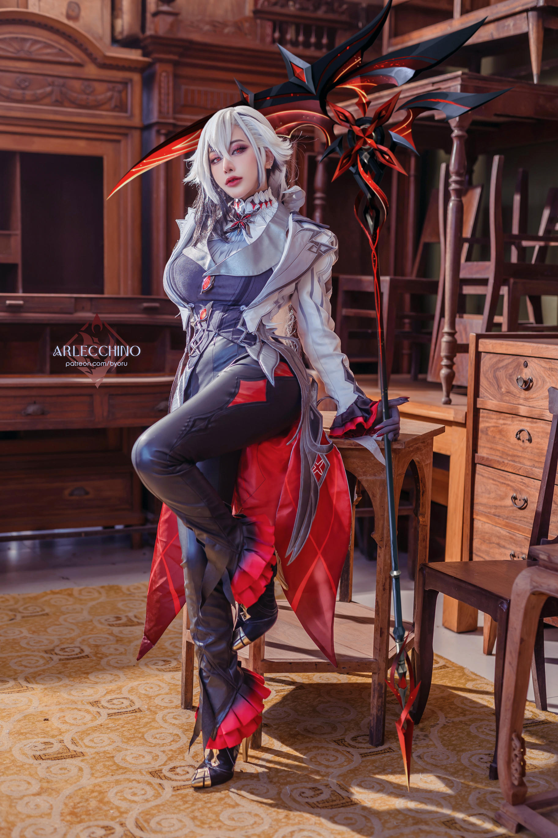 日本coser-Byoru NO.238 原神 仆人 阿蕾奇诺 两套 [94P22V  2.63G]-原神 - 「仆人」阿蕾奇诺 二_第1集