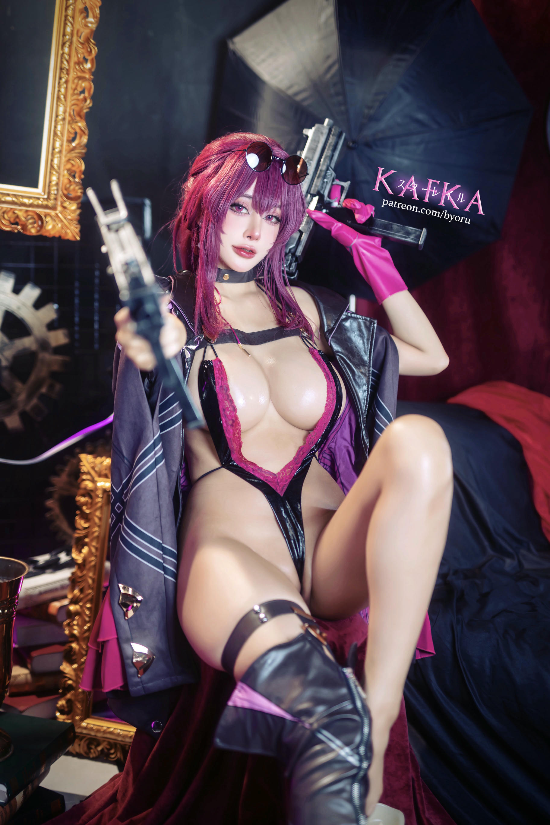 日本coser-Byoru NO.244 Kafka卡芙卡（星铁）[50P25V 1.7GB]_第1集