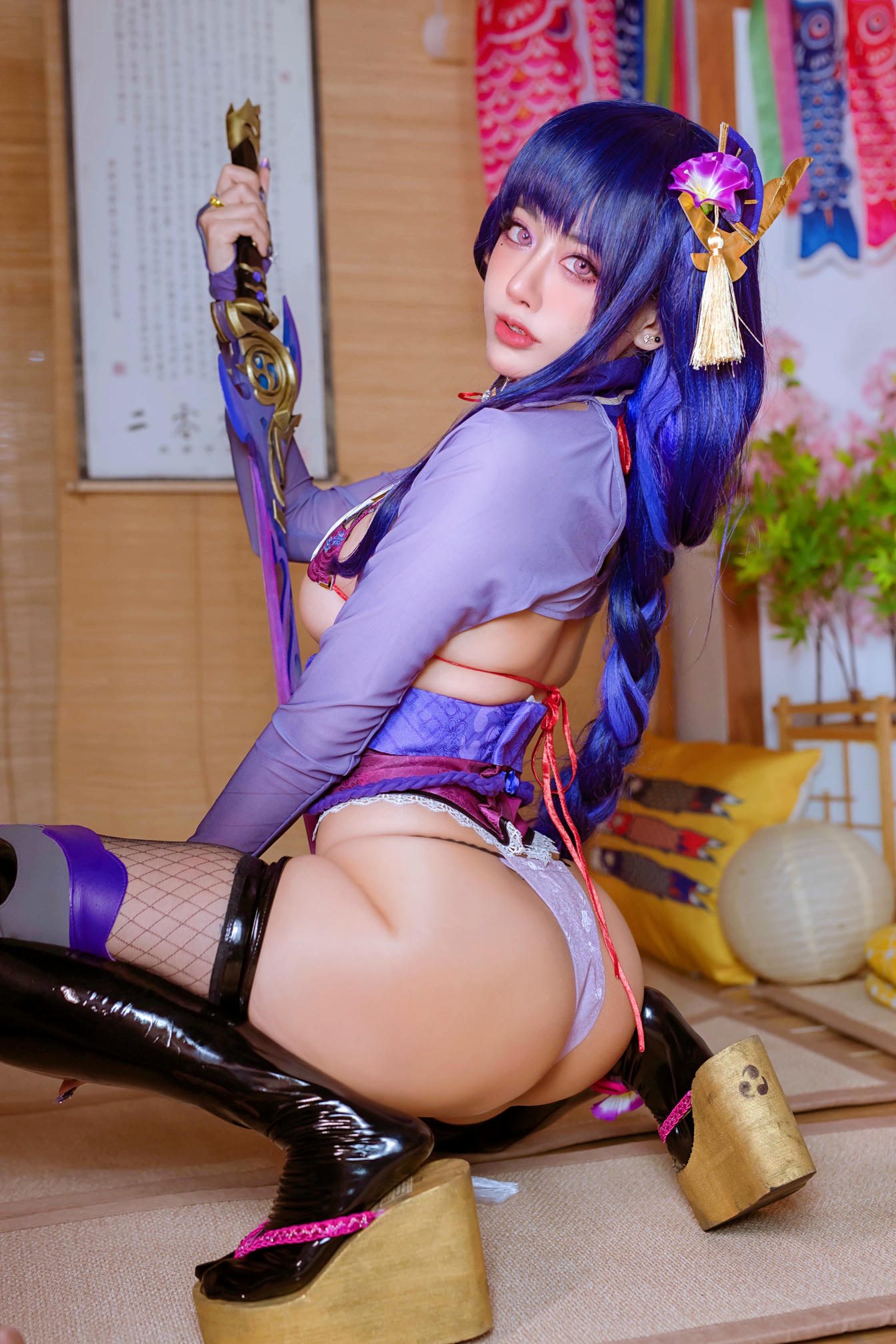 日本coser-Byoru NO.027 Raiden Shogun [49P 146MB]-Raiden HD_第2集