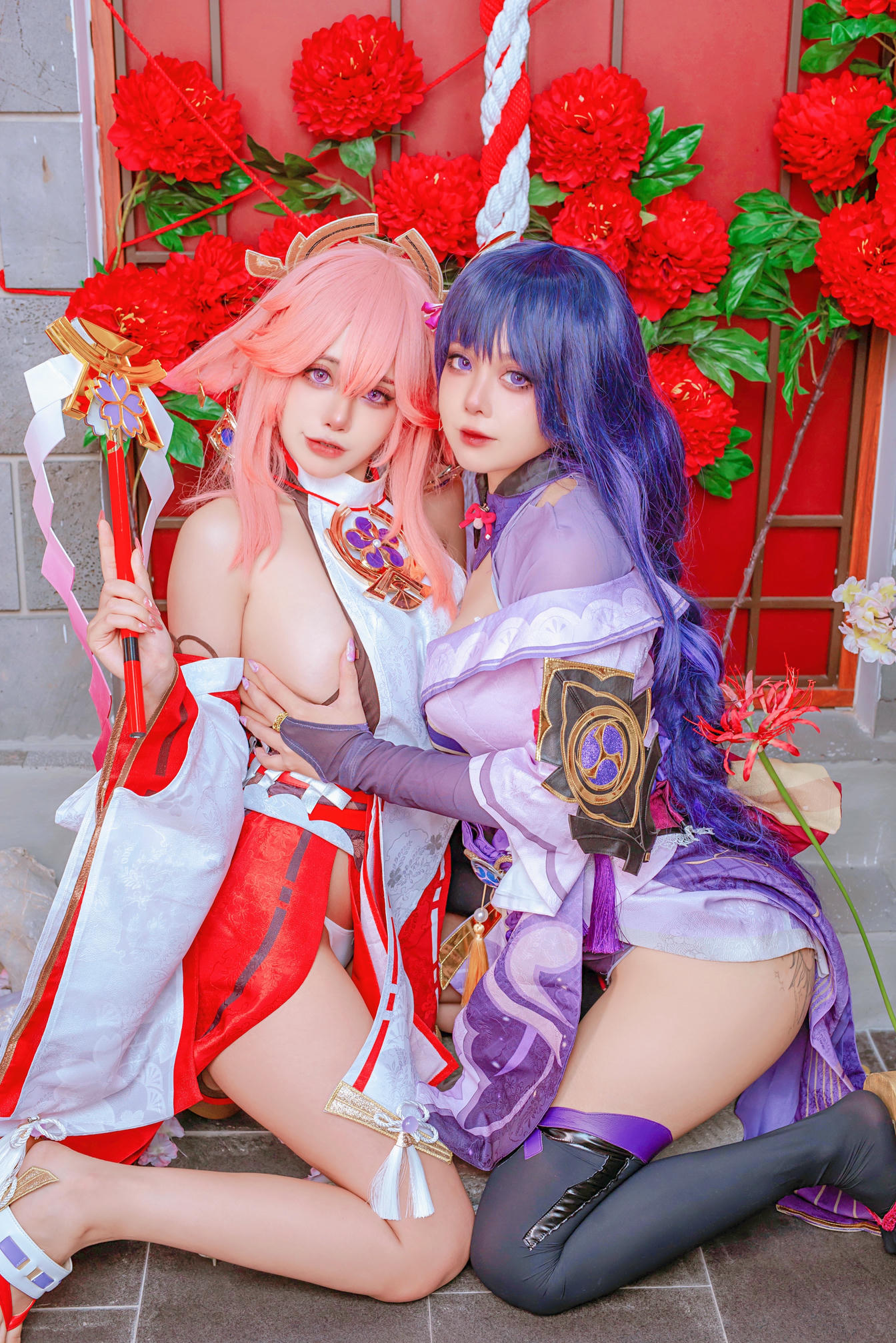 日本coser-Byoru NO.067 Yae Miko x Raiden Shogun [95P-242MB]_第4集