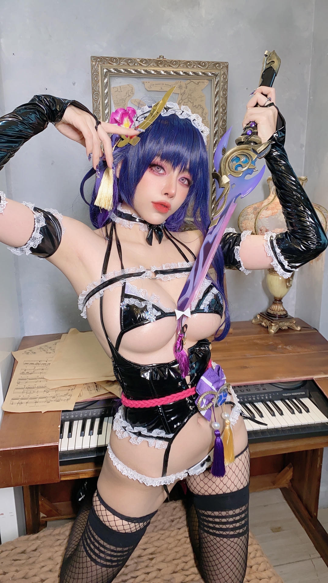 日本coser-Byoru NO.069 Maid Raiden ✧implied nude set✧ [54P 2V 1.7GB]-Maid Raiden phoneset_第1集