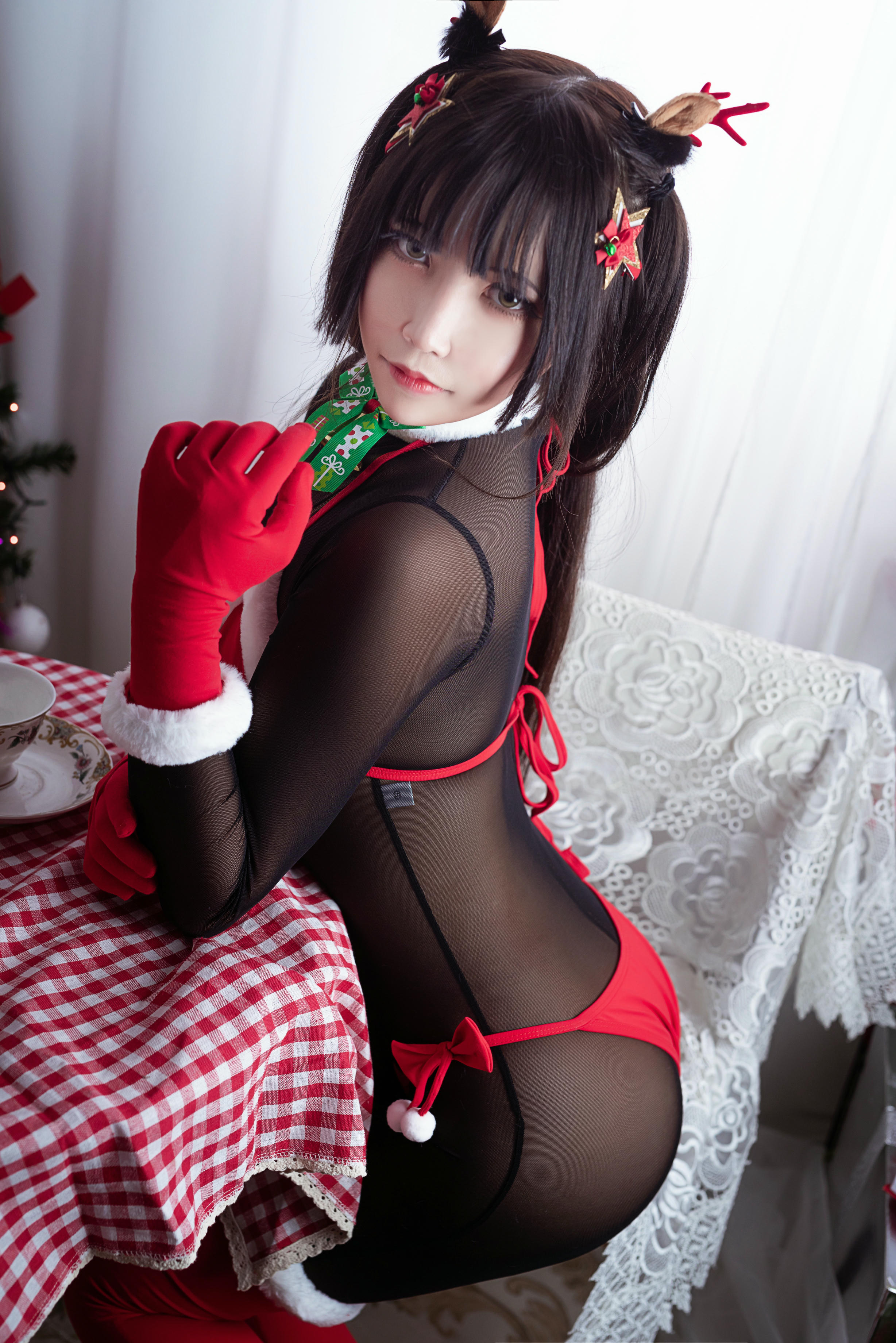 抱走莫子aa NO.011 连体黑丝圣诞比基尼 (30P)_第1集