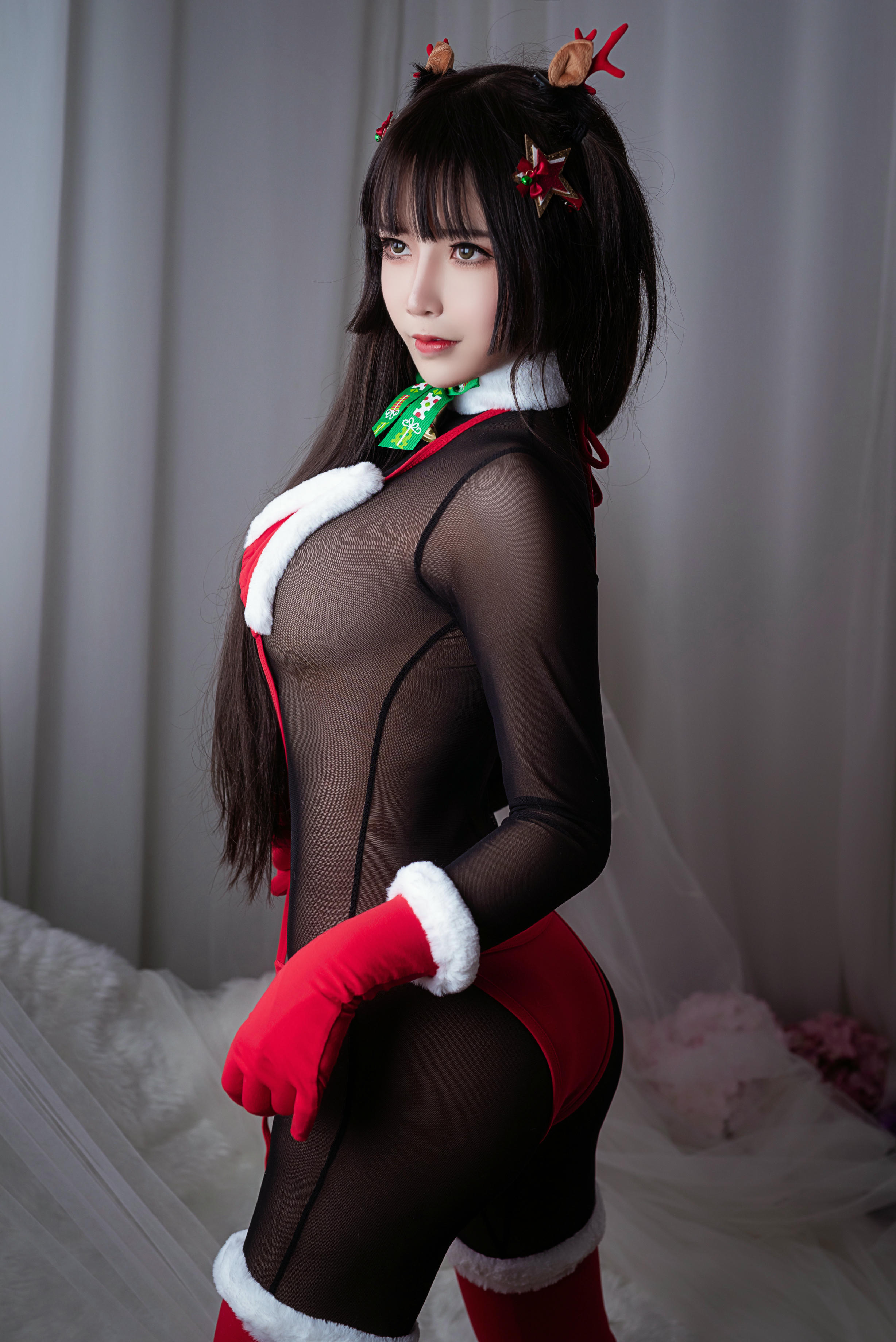 抱走莫子aa NO.011 连体黑丝圣诞比基尼 (30P)_第1集