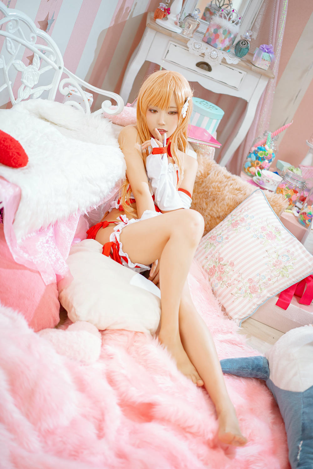 切切celia NO.026 刀剑神域 亚丝娜 睡衣[24P-86.9M]_第1集