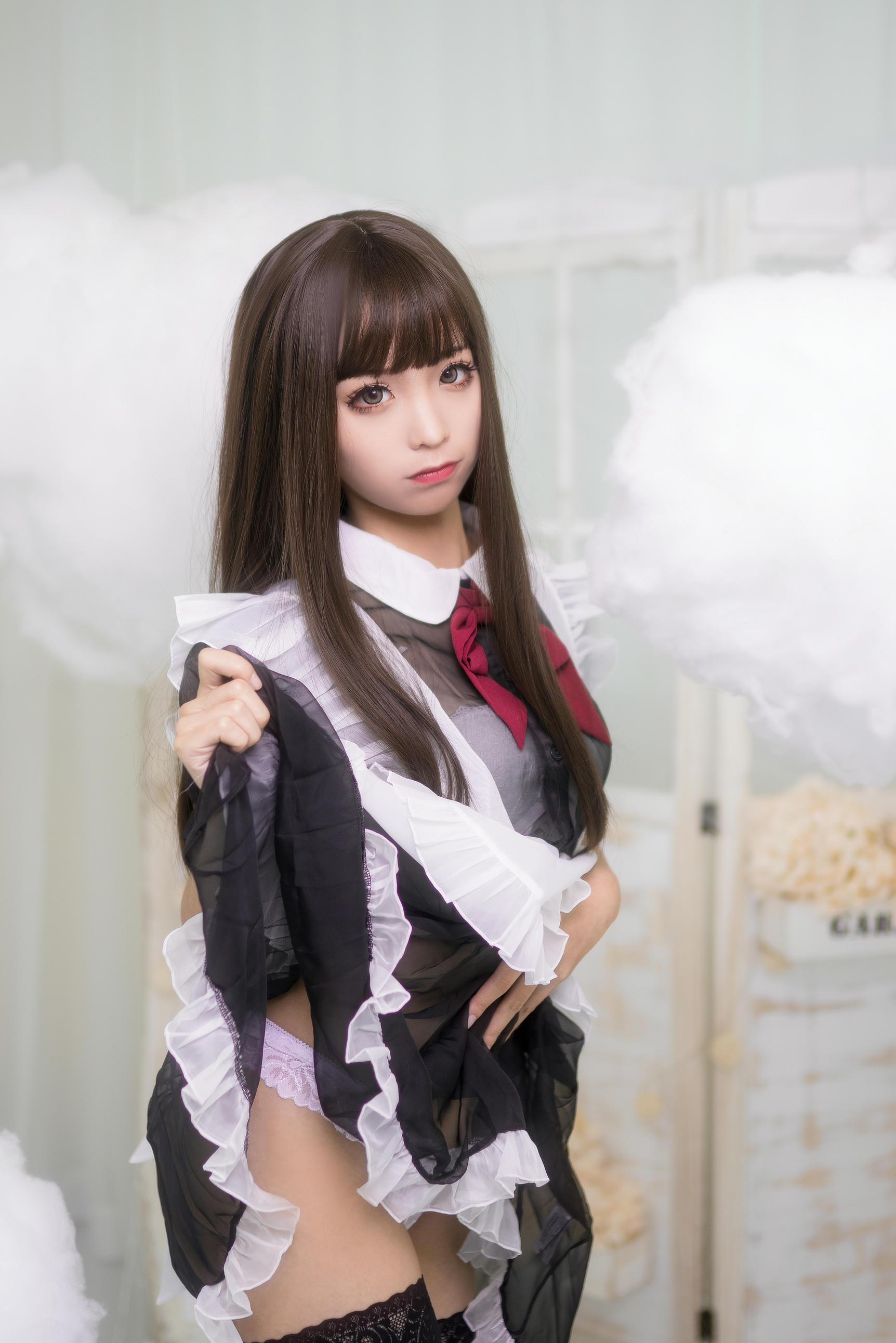 蠢沫沫 NO.015 短透明女仆 [42P 450MB]_第1集