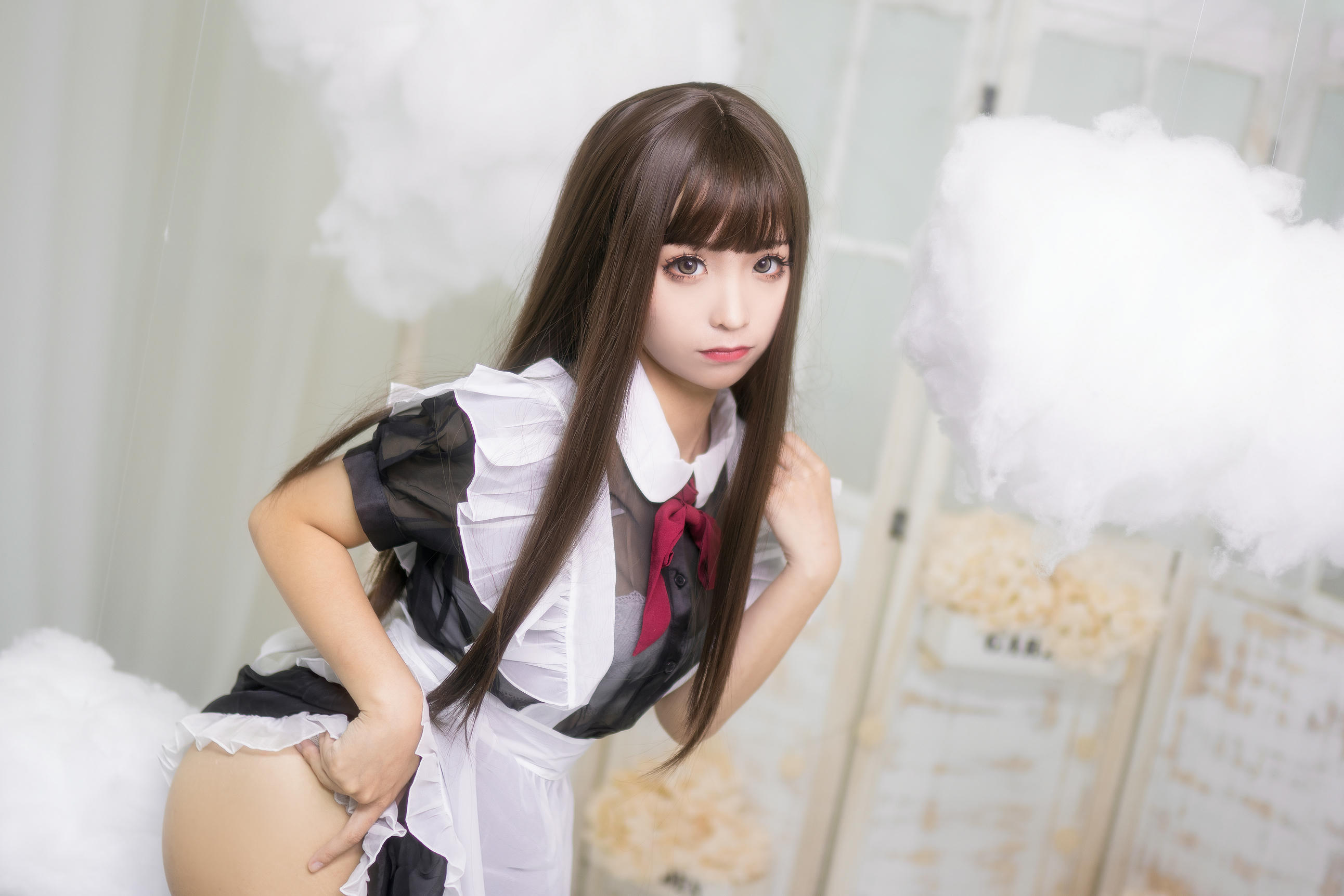 蠢沫沫 NO.015 短透明女仆 [42P 450MB]_第1集